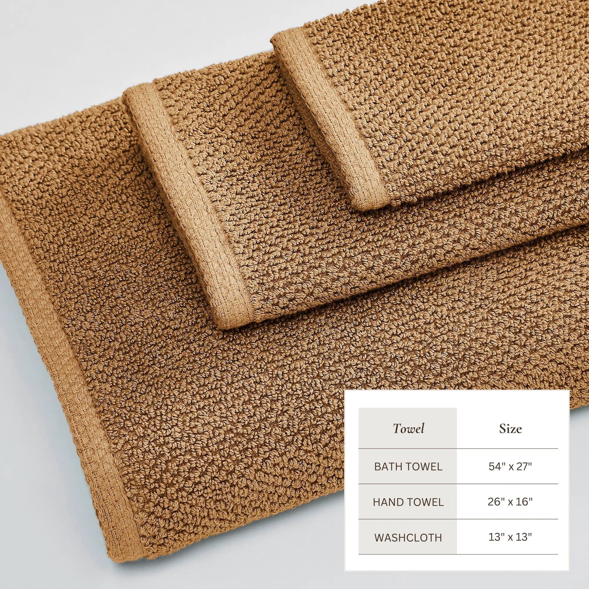 Cotton Textured Bath Towel Set - Acacia Collection from PriceLows™
