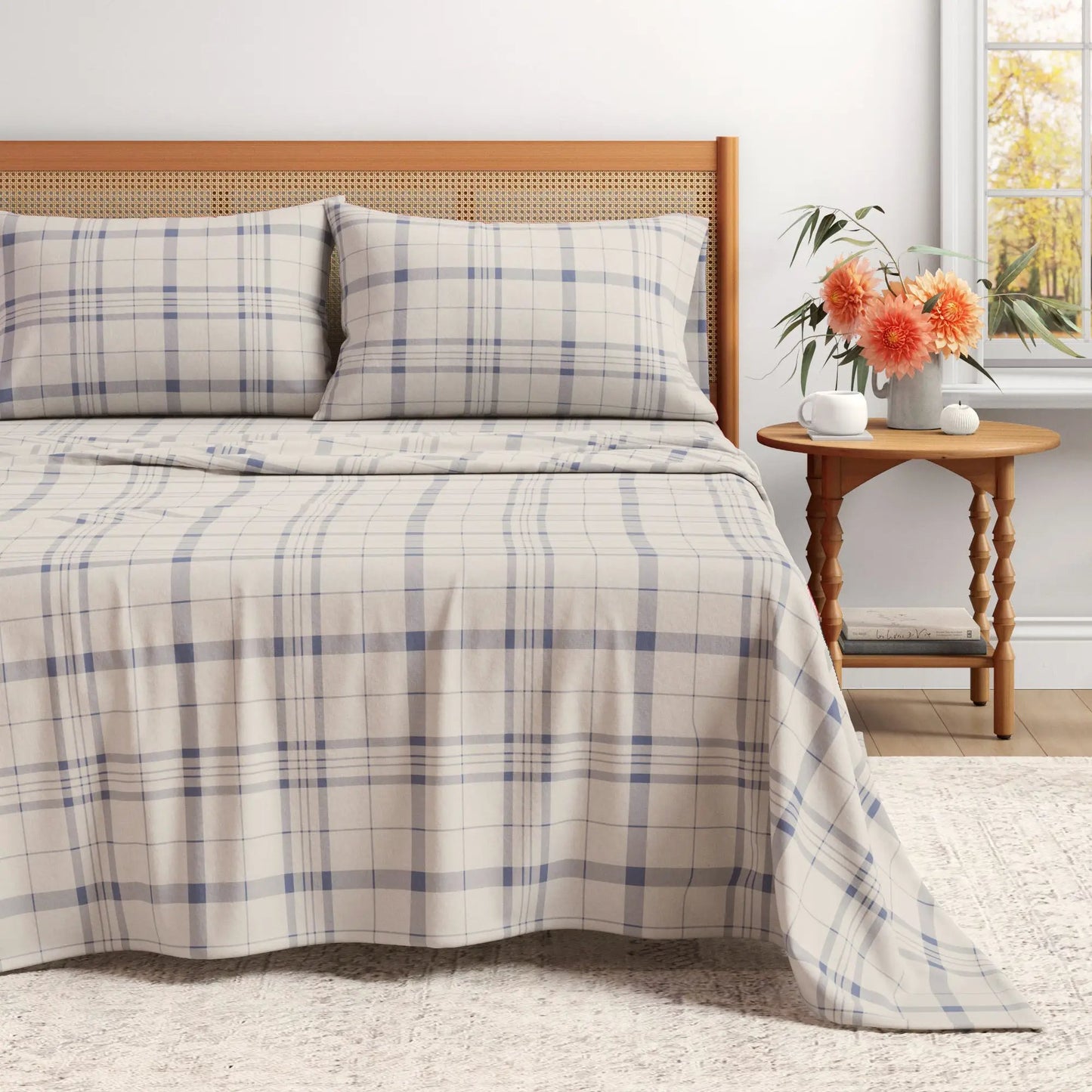 Turkish Cotton Flannel Sheet Set - Plaid & Stripe Collection from PriceLows™