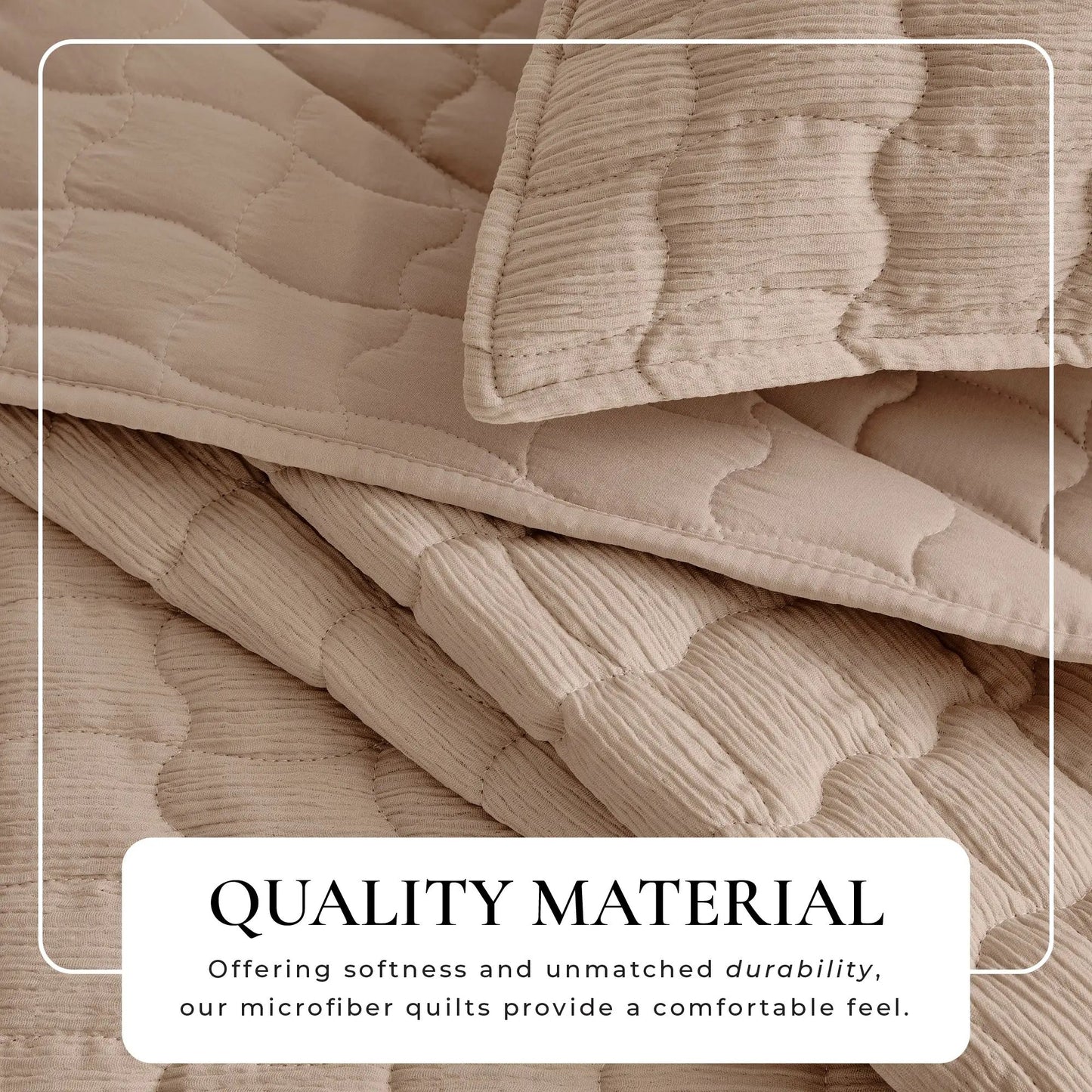 Gauze Quilt Set - Wave Stitch Collection from PriceLows™