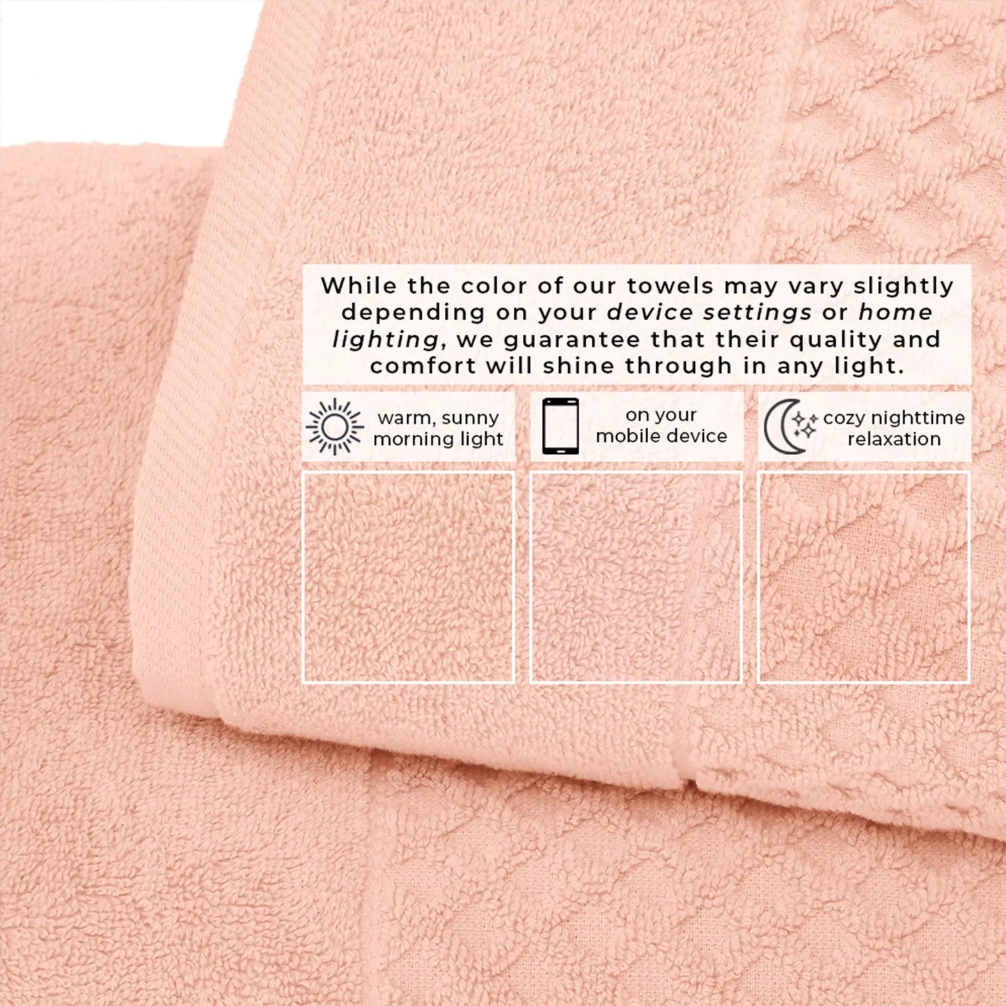 Cotton Diamond Waffle Weave Bath Towel Set - Grayson Collection from PriceLows™