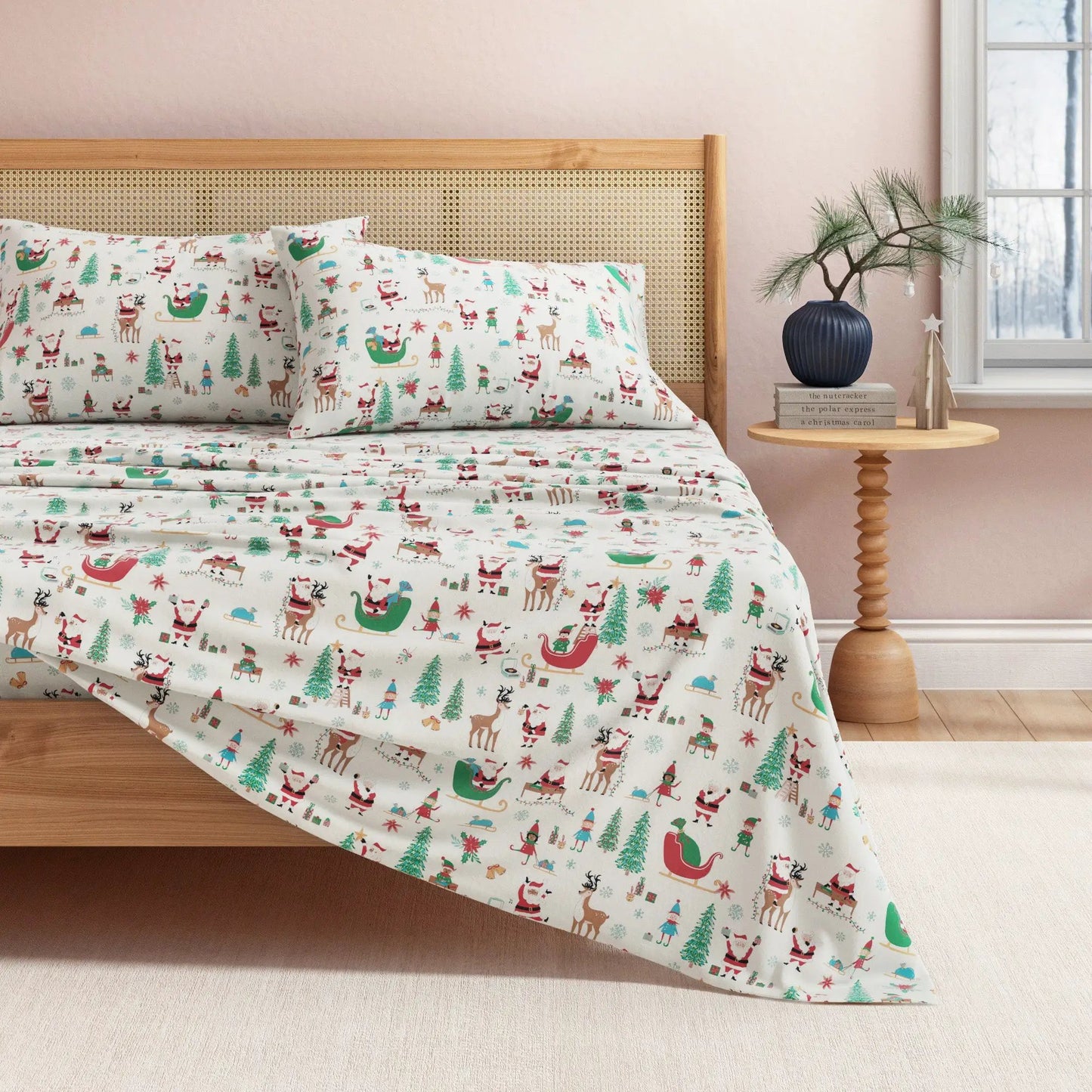 Turkish Cotton Christmas Flannel Sheet - Whittaker Collection from PriceLows™