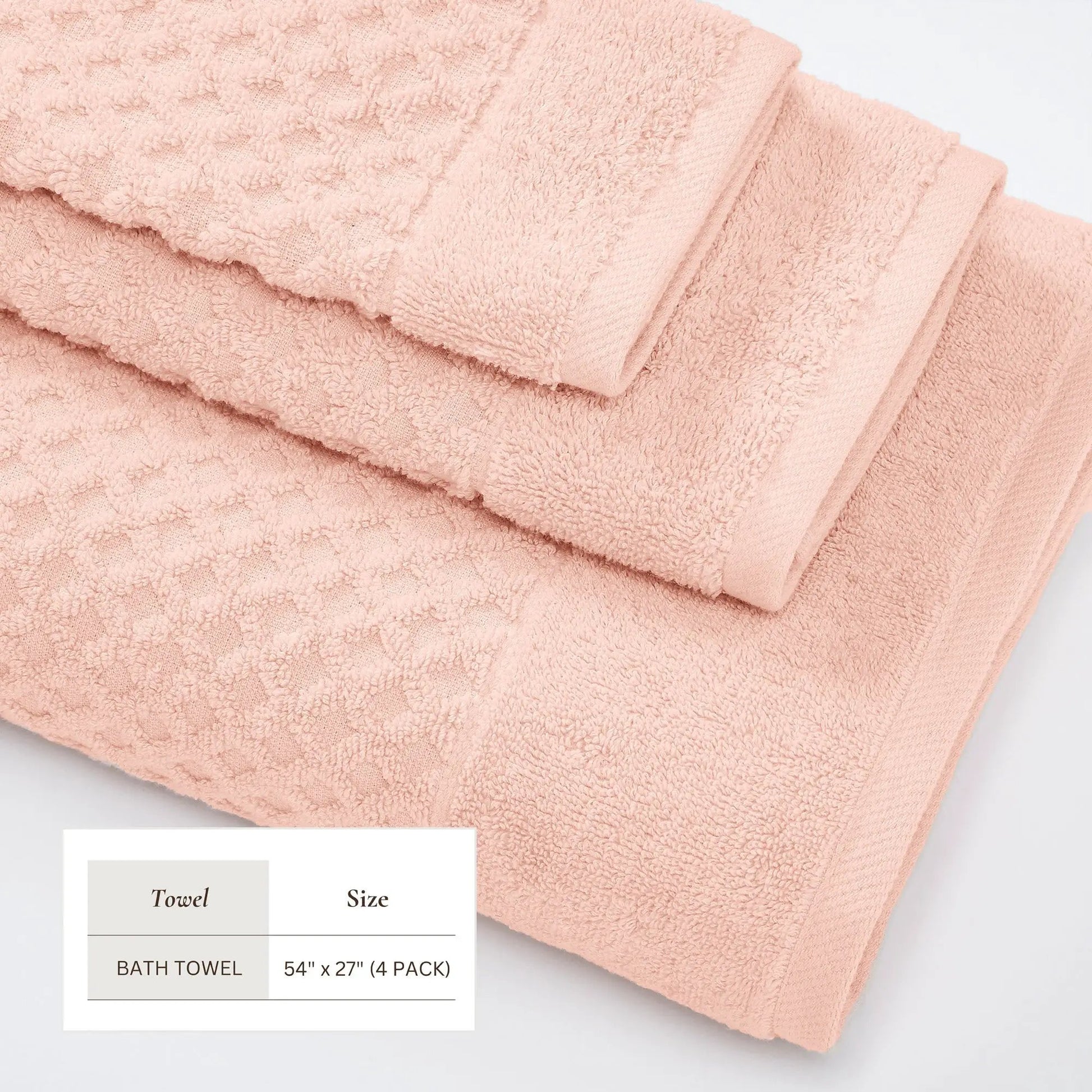 Cotton Diamond Waffle Weave Bath Towel Set - Grayson Collection from PriceLows™