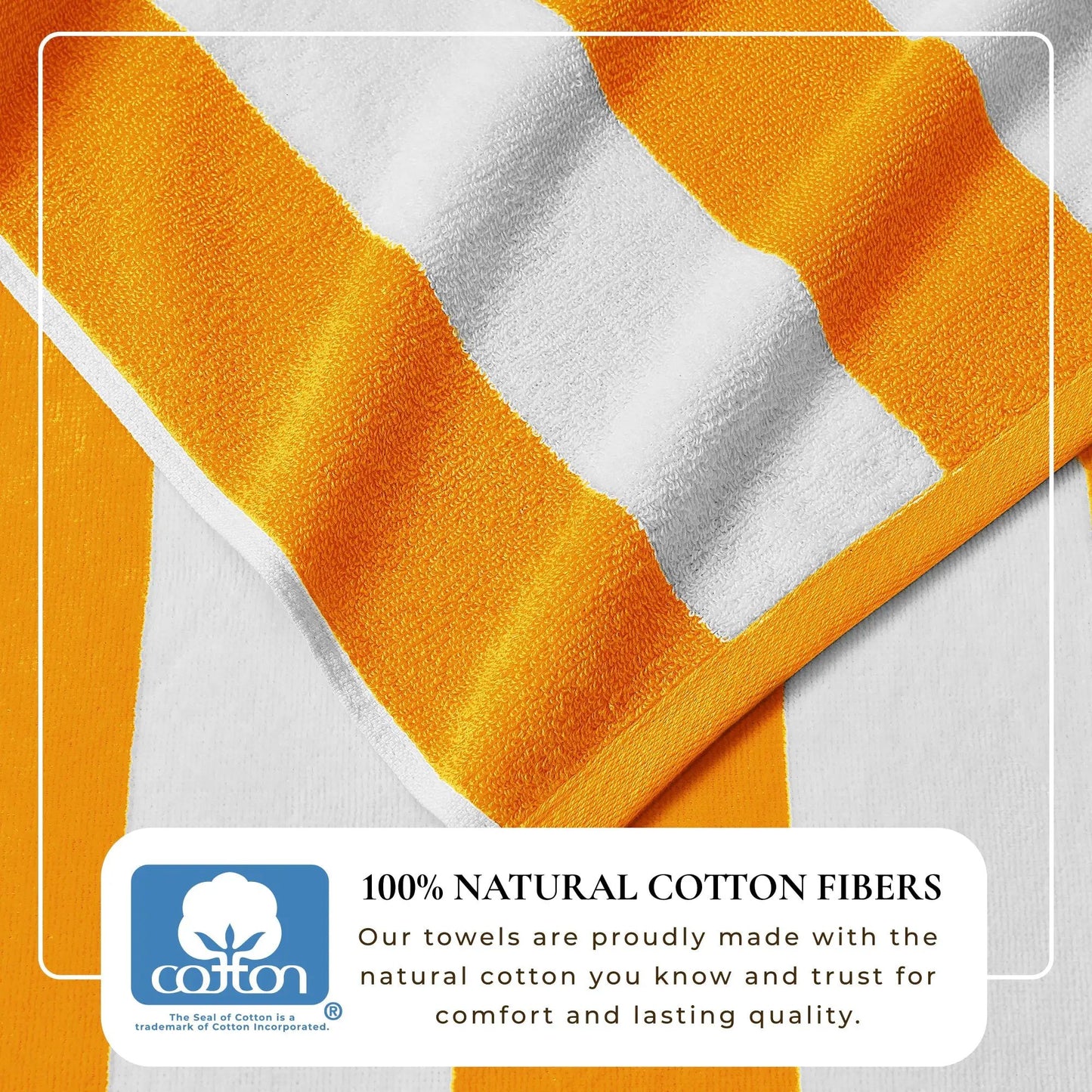 Cotton Velour Cabana Stripe Beach Towel - Novia Collection from PriceLows™
