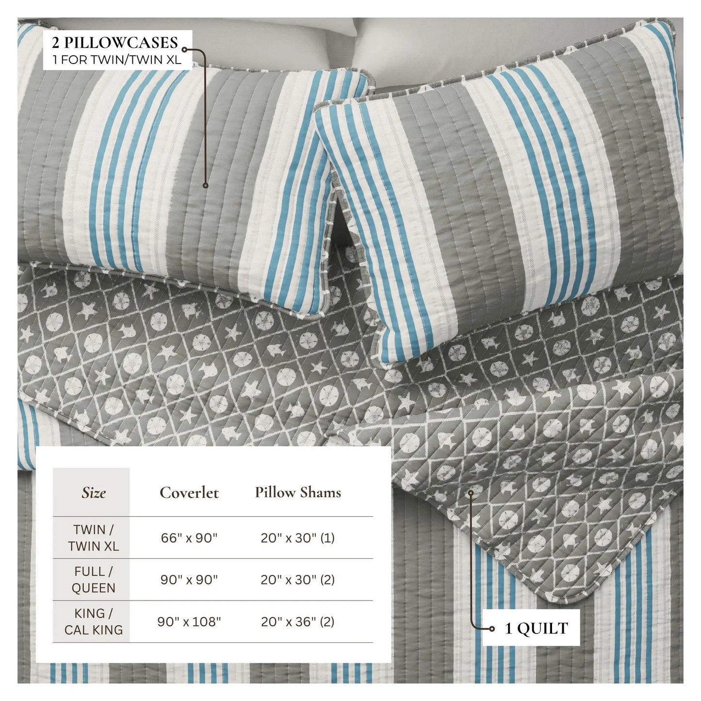 St. Croix Collection Coastal Quilt Set from PriceLows™