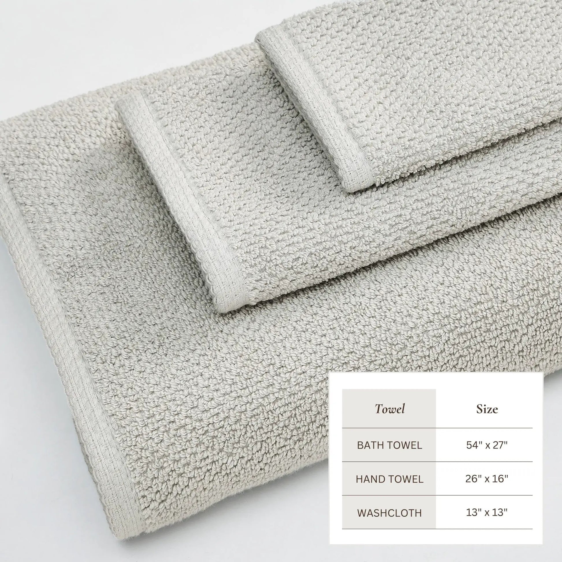 Cotton Textured Bath Towel Set - Acacia Collection from PriceLows™