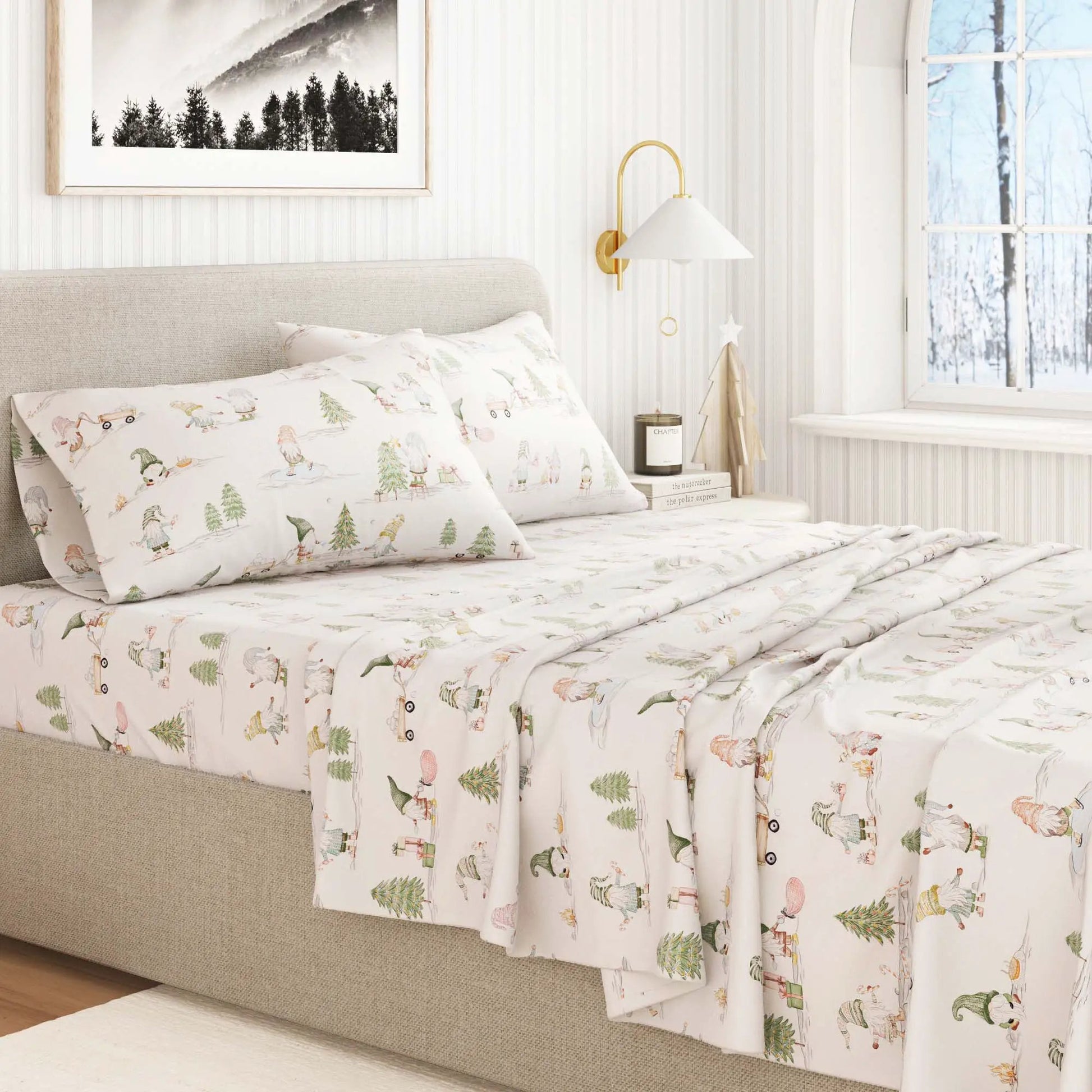 Turkish Cotton Flannel Sheet Set - Elevated Holiday Collection from PriceLows™