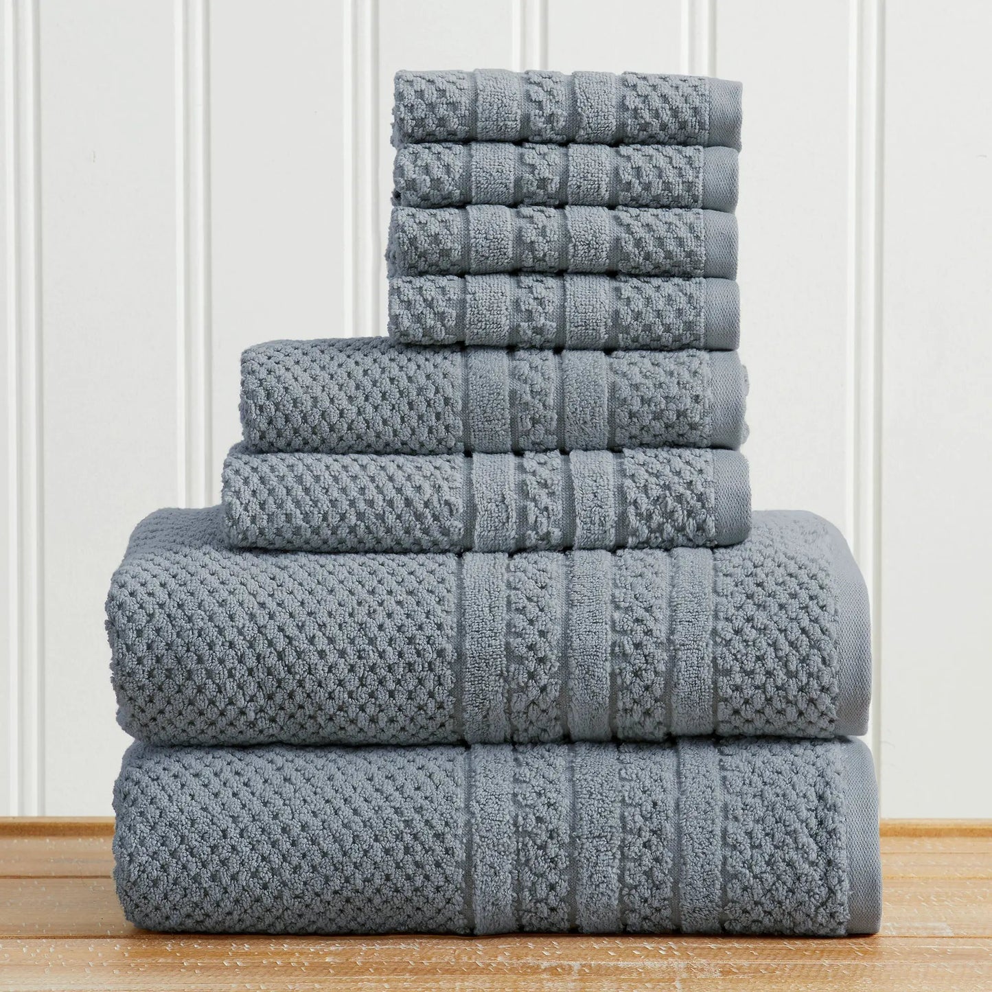 100% Cotton Checkered Jacquard Bath Towel Set - Giuliana Collection from PriceLows™