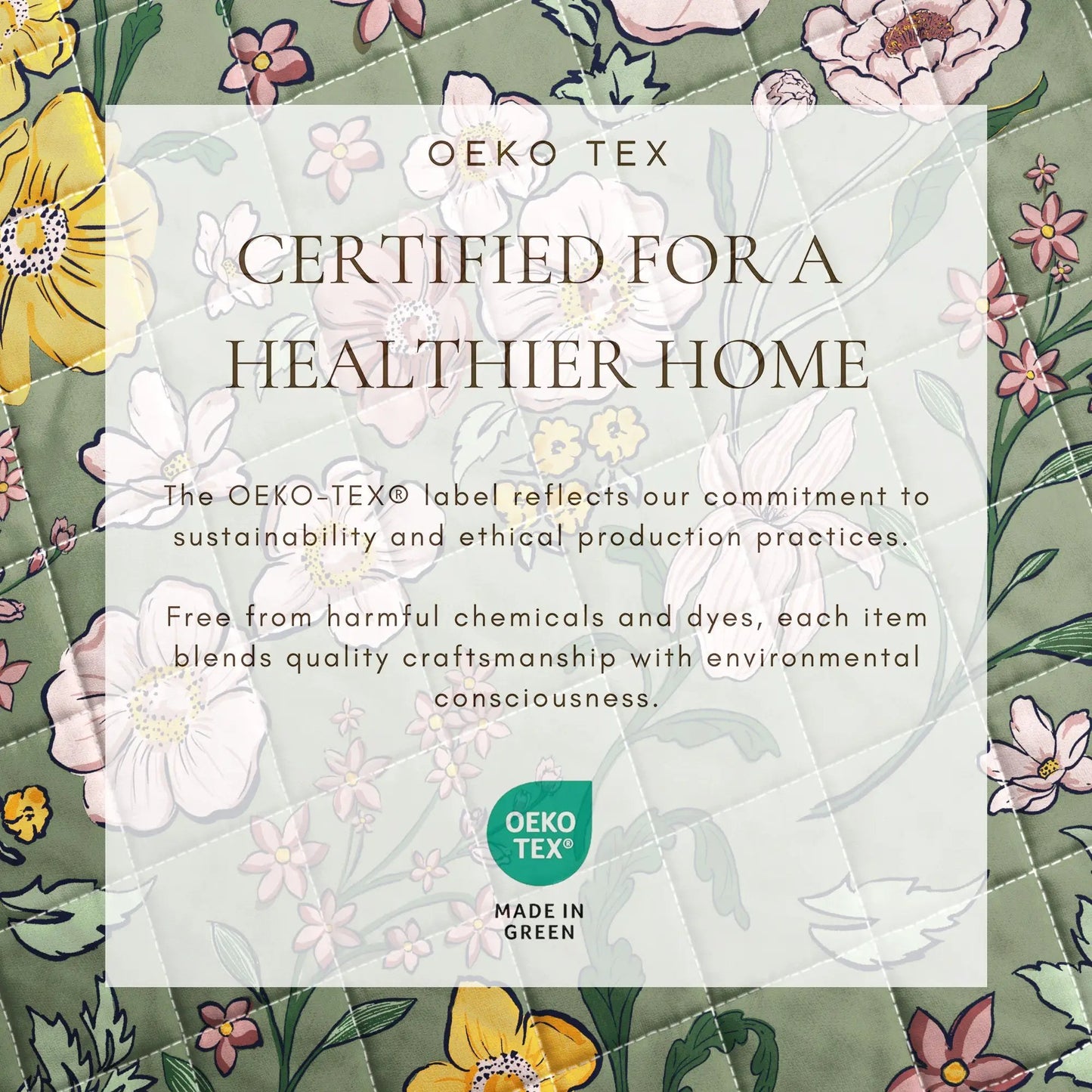 Floral Print & Scalloped Cotton Quilt Set - Gwen Collection from PriceLows™