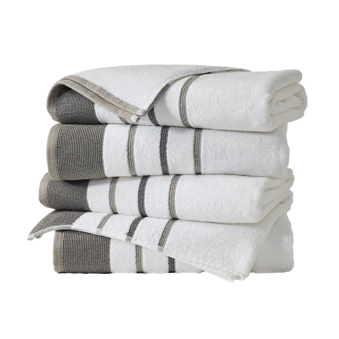 Decorative Cotton Stripe Bath Towel Set - Noelle Collection from PriceLows™