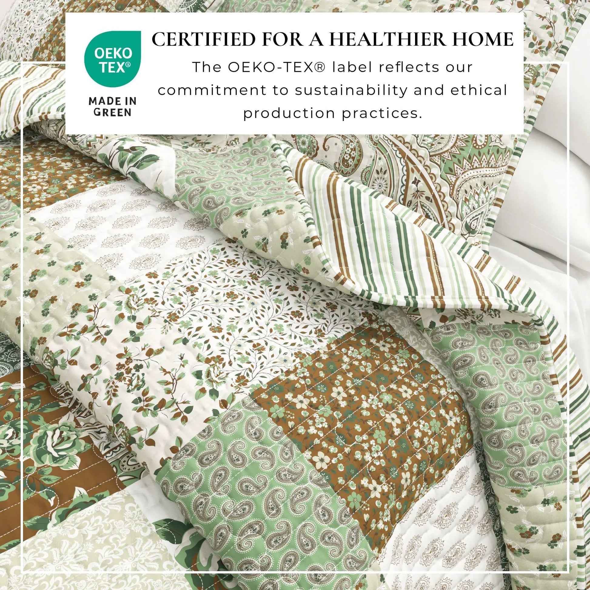 Floral Patchwork Quilt Set - Damia Collection from PriceLows™