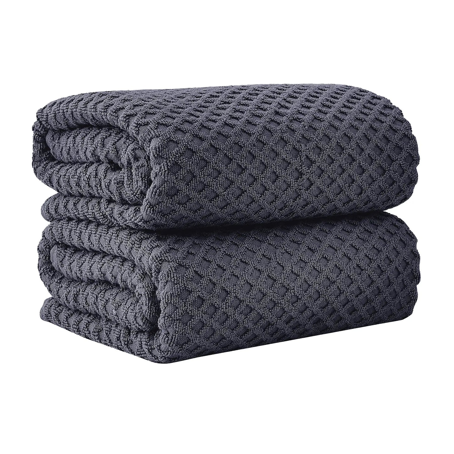 Cotton Diamond Waffle Weave Bath Towel Set - Grayson Collection from PriceLows™