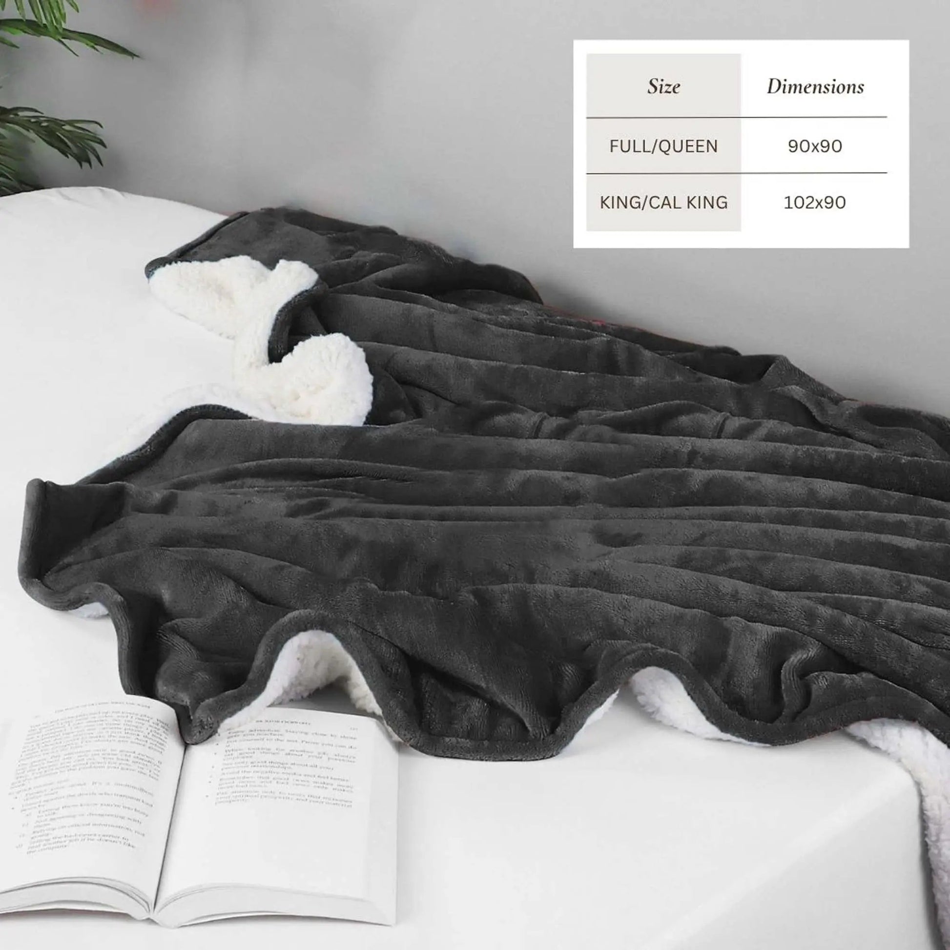 Velvet Plush Sherpa Bed Blanket - Sherpa Fleece Collection from PriceLows™