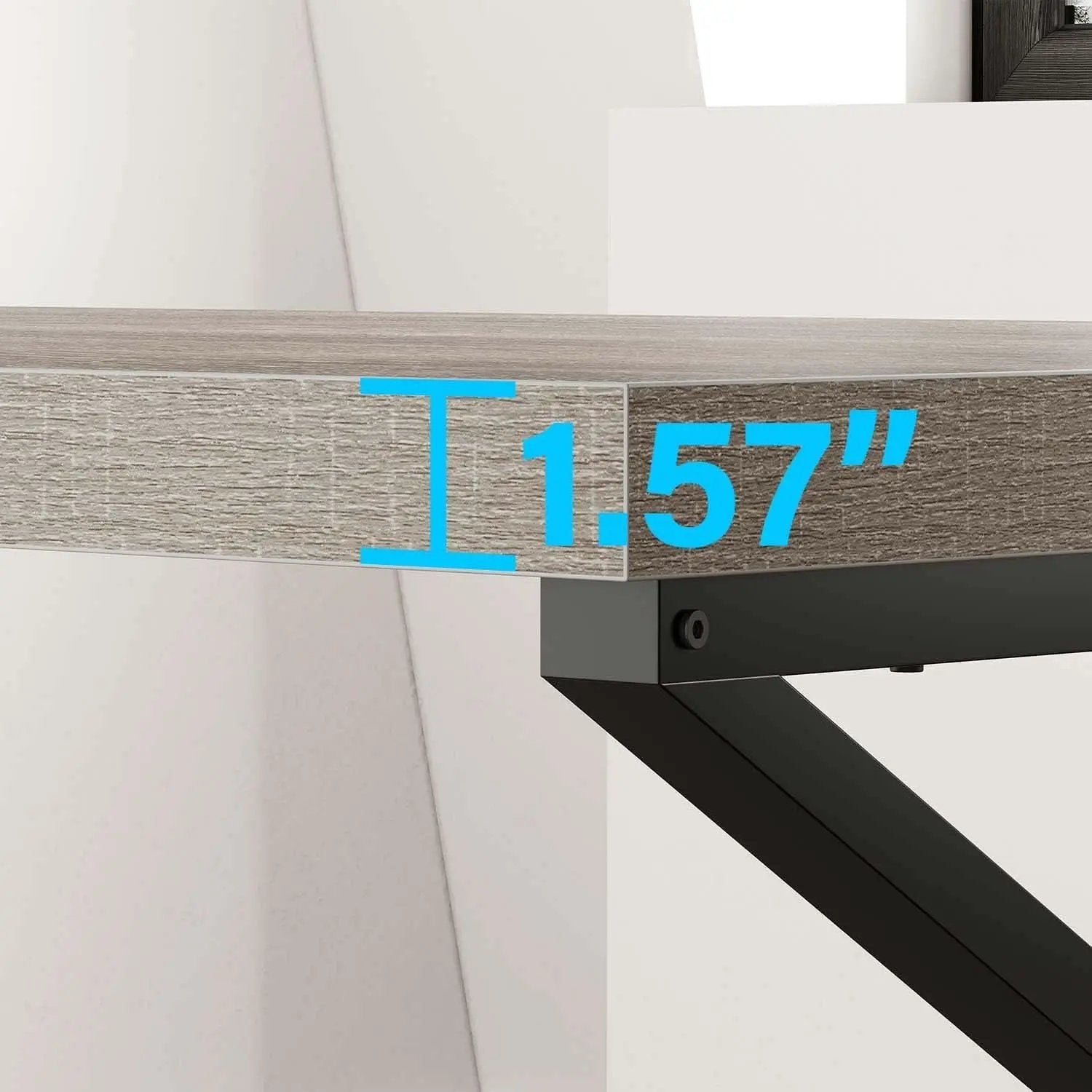 Gray Industrial Computer Desk for Home Office and Gaming from PriceLows™