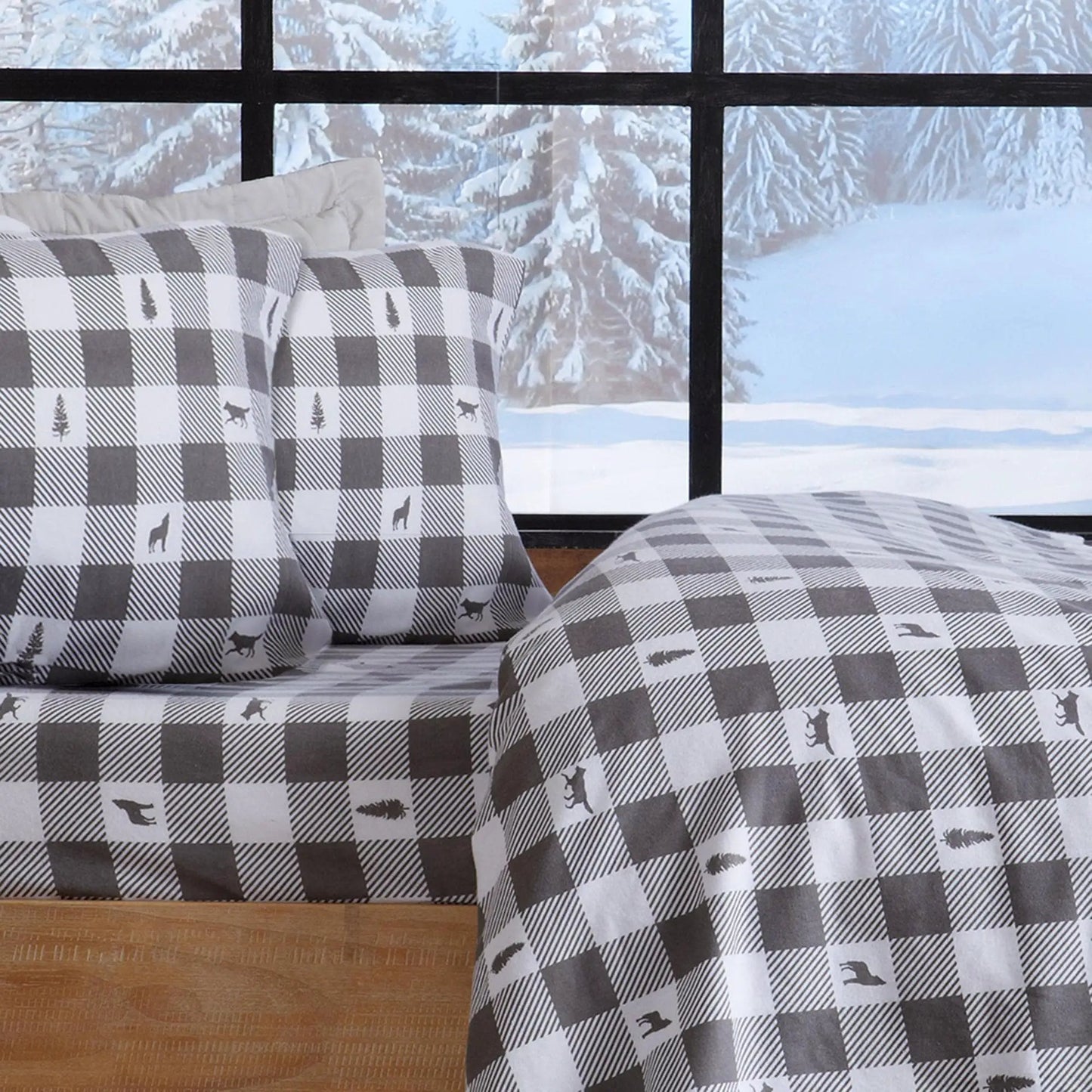 100% Turkish Cotton Flannel Sheet Sets - Boulder Collection from PriceLows™