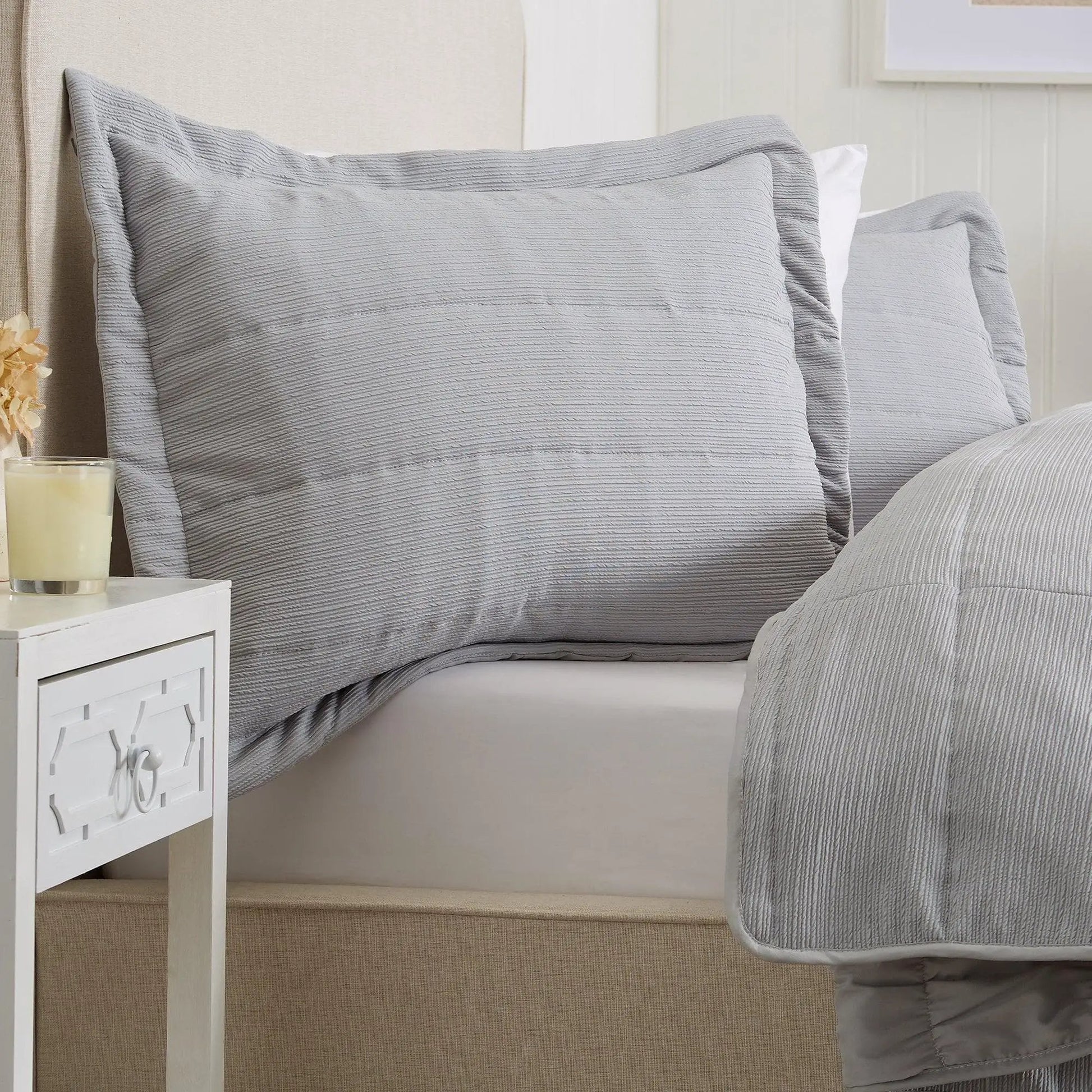 Textured Striped Quilt Set - Ellie Collection from PriceLows™