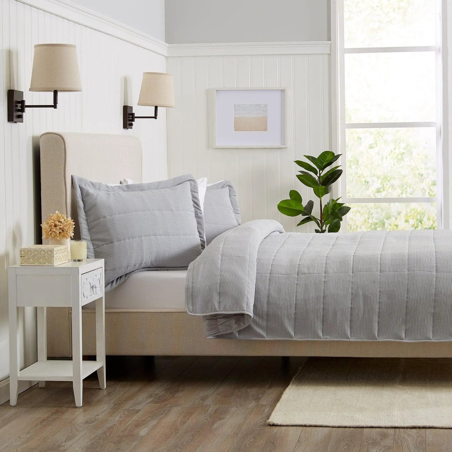 Textured Striped Quilt Set - Ellie Collection from PriceLows™