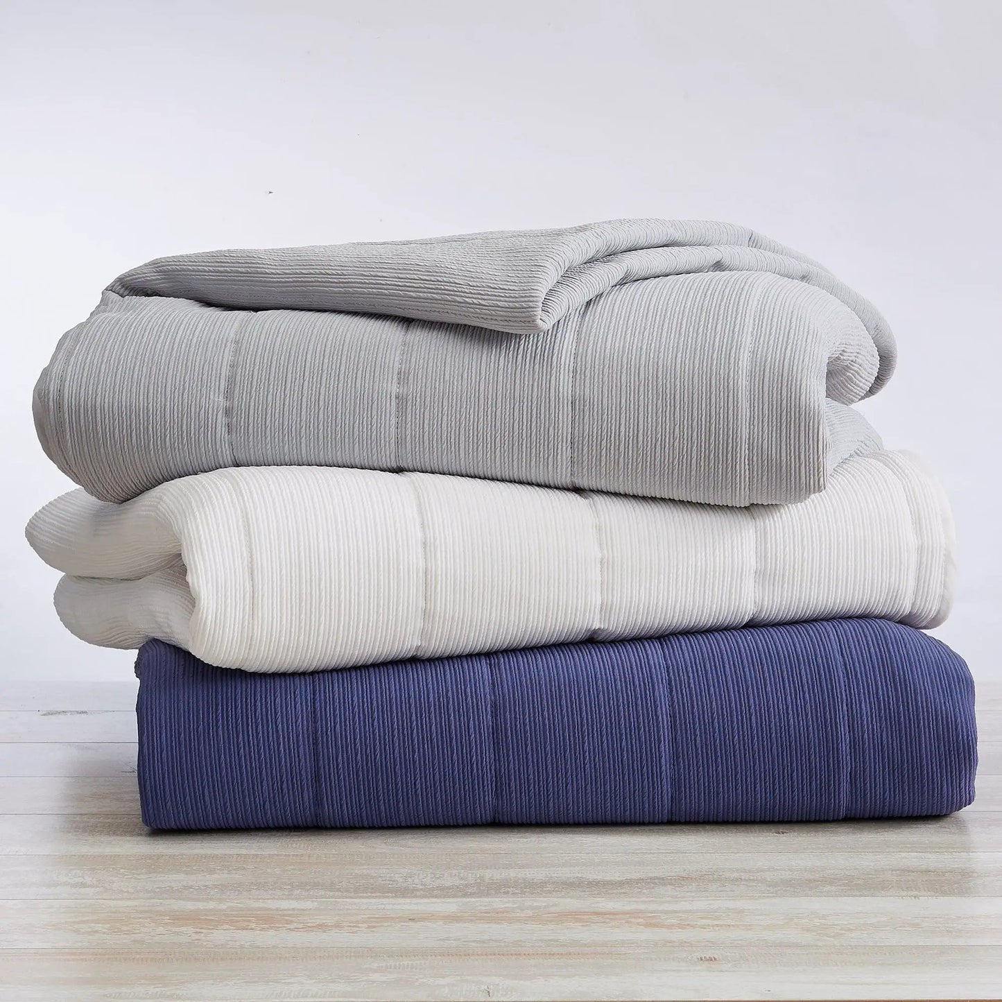 Textured Striped Quilt Set - Ellie Collection from PriceLows™