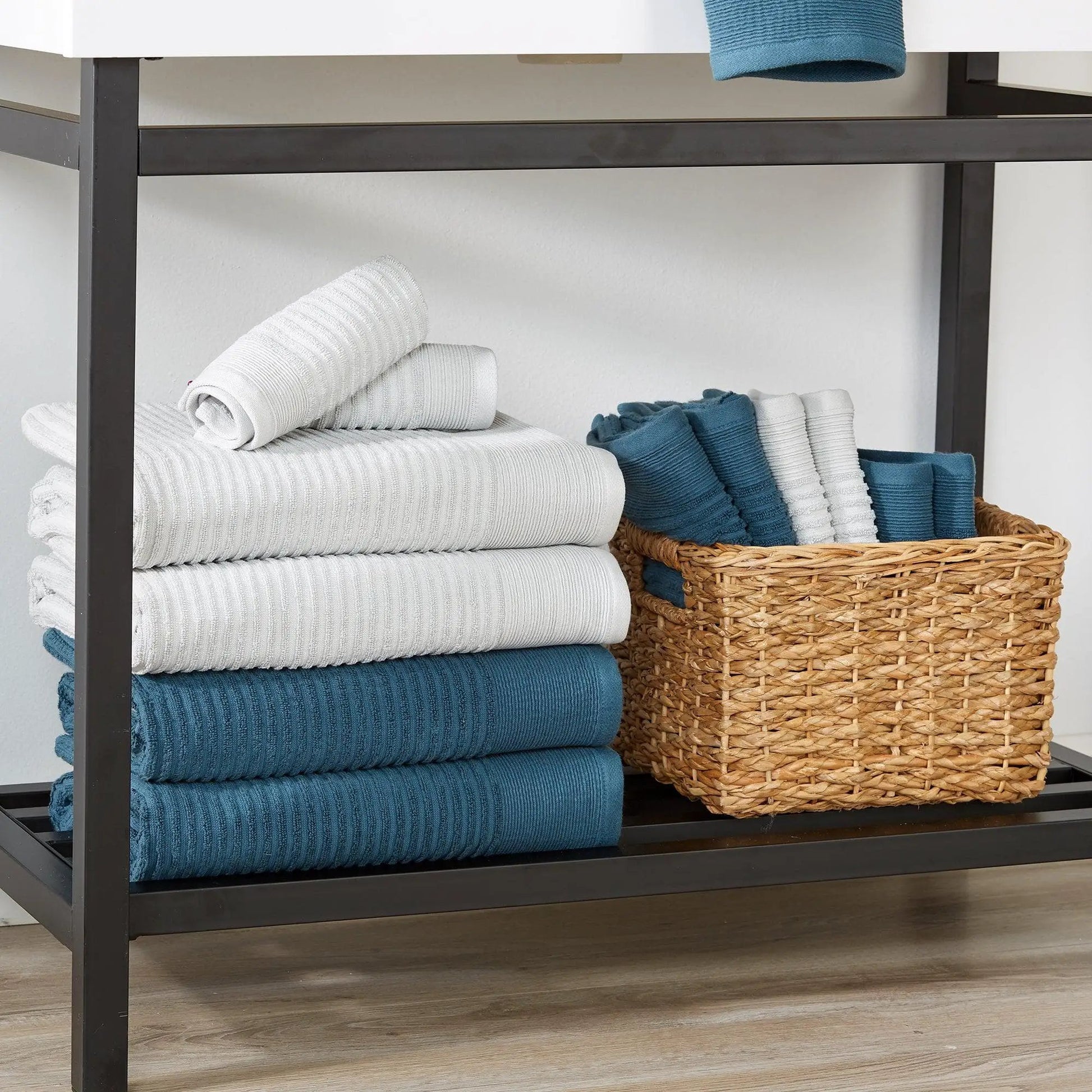 4 Pack Ribbed Hand Towels - Rori Collection from PriceLows™