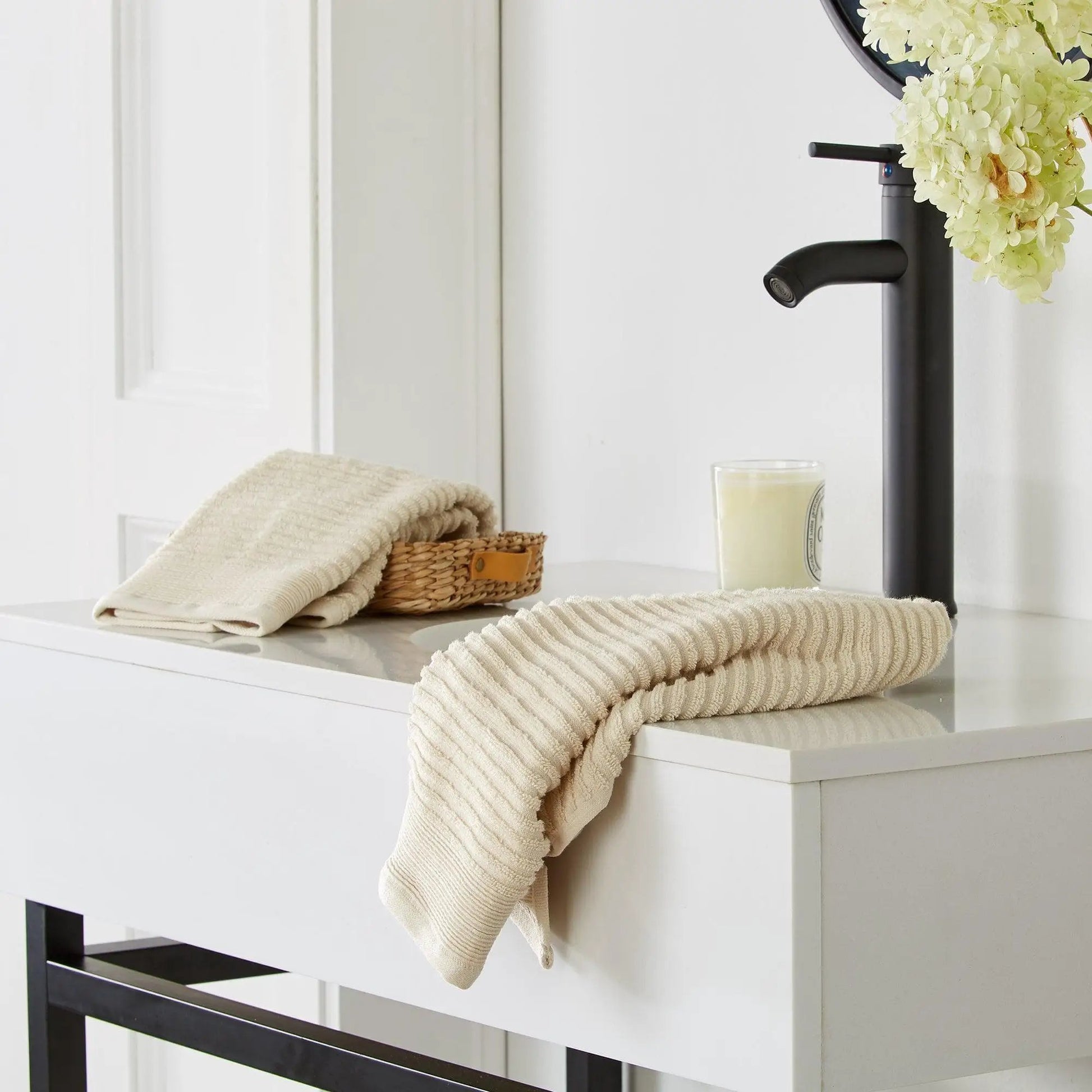 4 Pack Ribbed Hand Towels - Rori Collection from PriceLows™