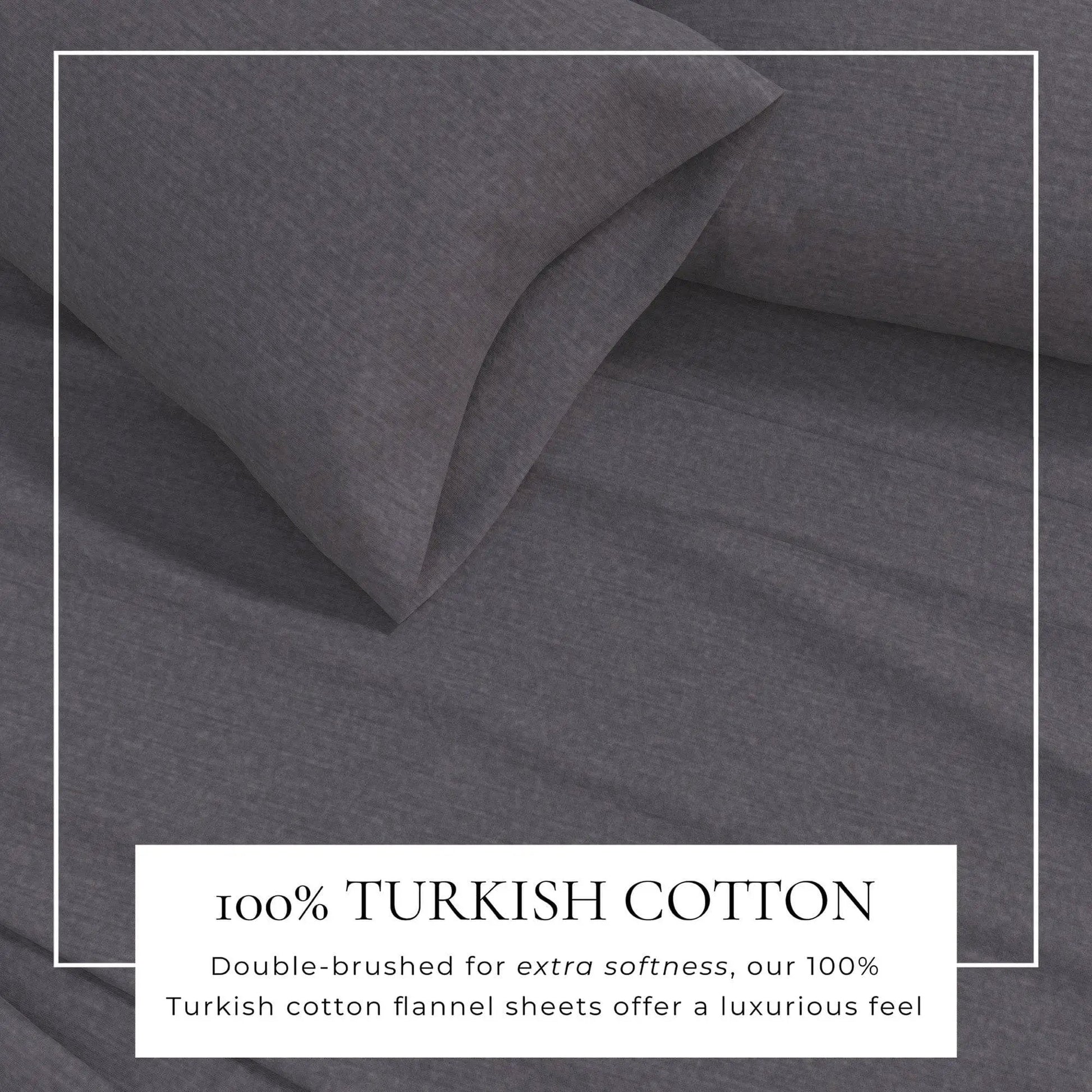 Heathered Solid Cotton Blend Flannel Sheet Set - Anders Collection from PriceLows™