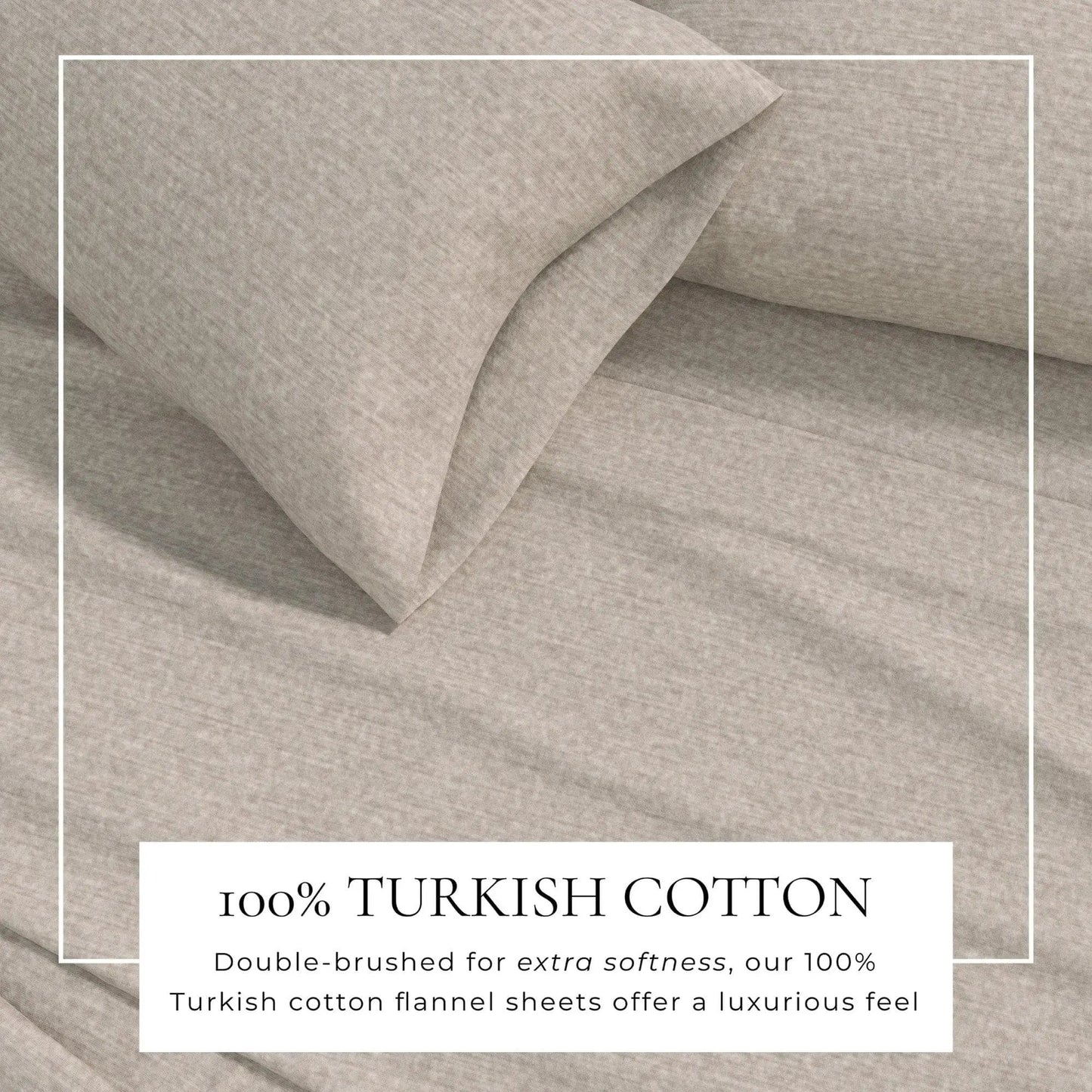Heathered Solid Cotton Blend Flannel Sheet Set - Anders Collection from PriceLows™