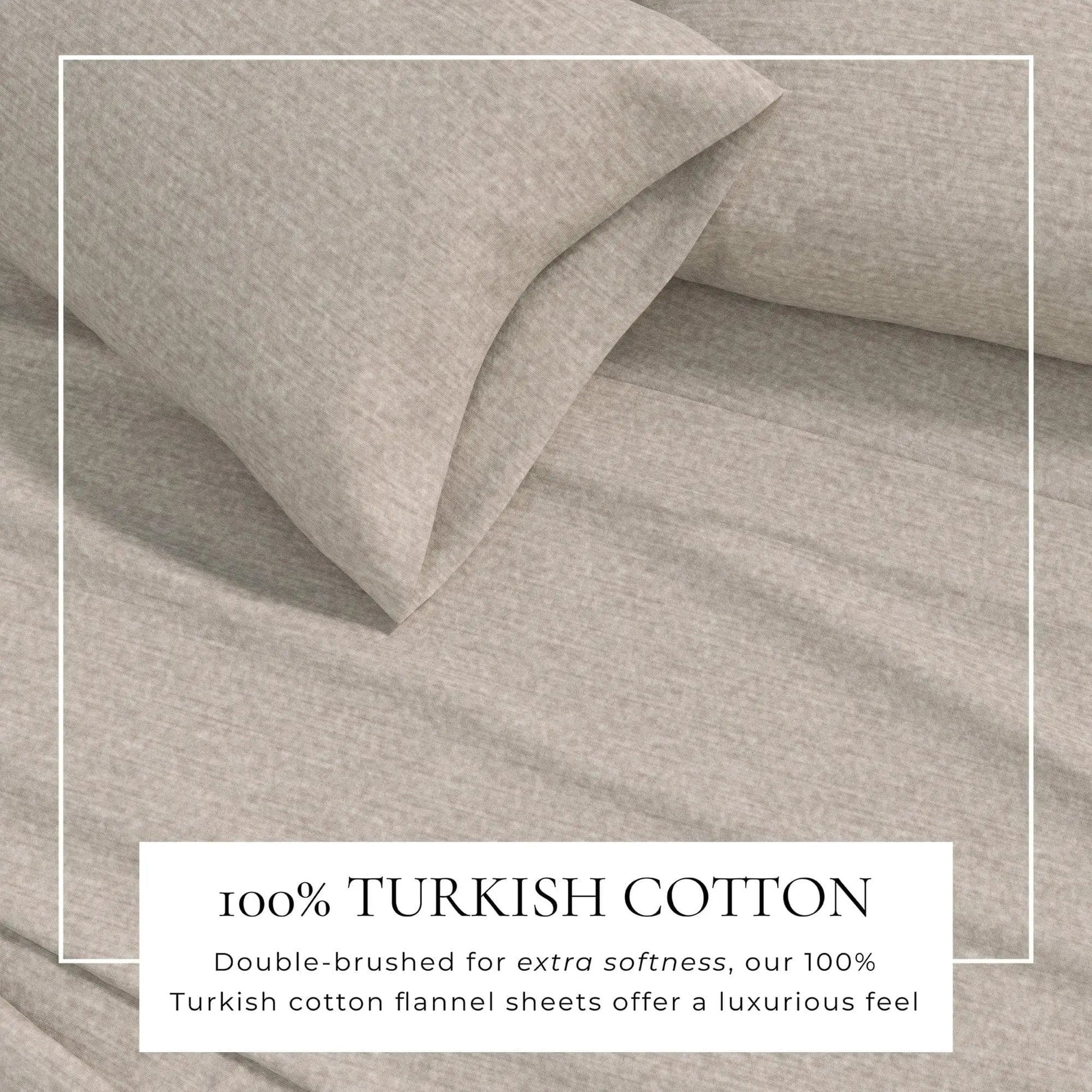 Heathered Solid Cotton Blend Flannel Sheet Set - Anders Collection from PriceLows™