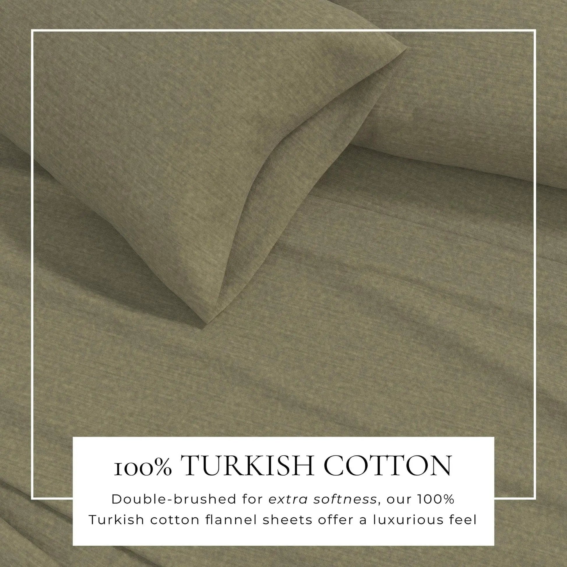 Heathered Solid Cotton Blend Flannel Sheet Set - Anders Collection from PriceLows™