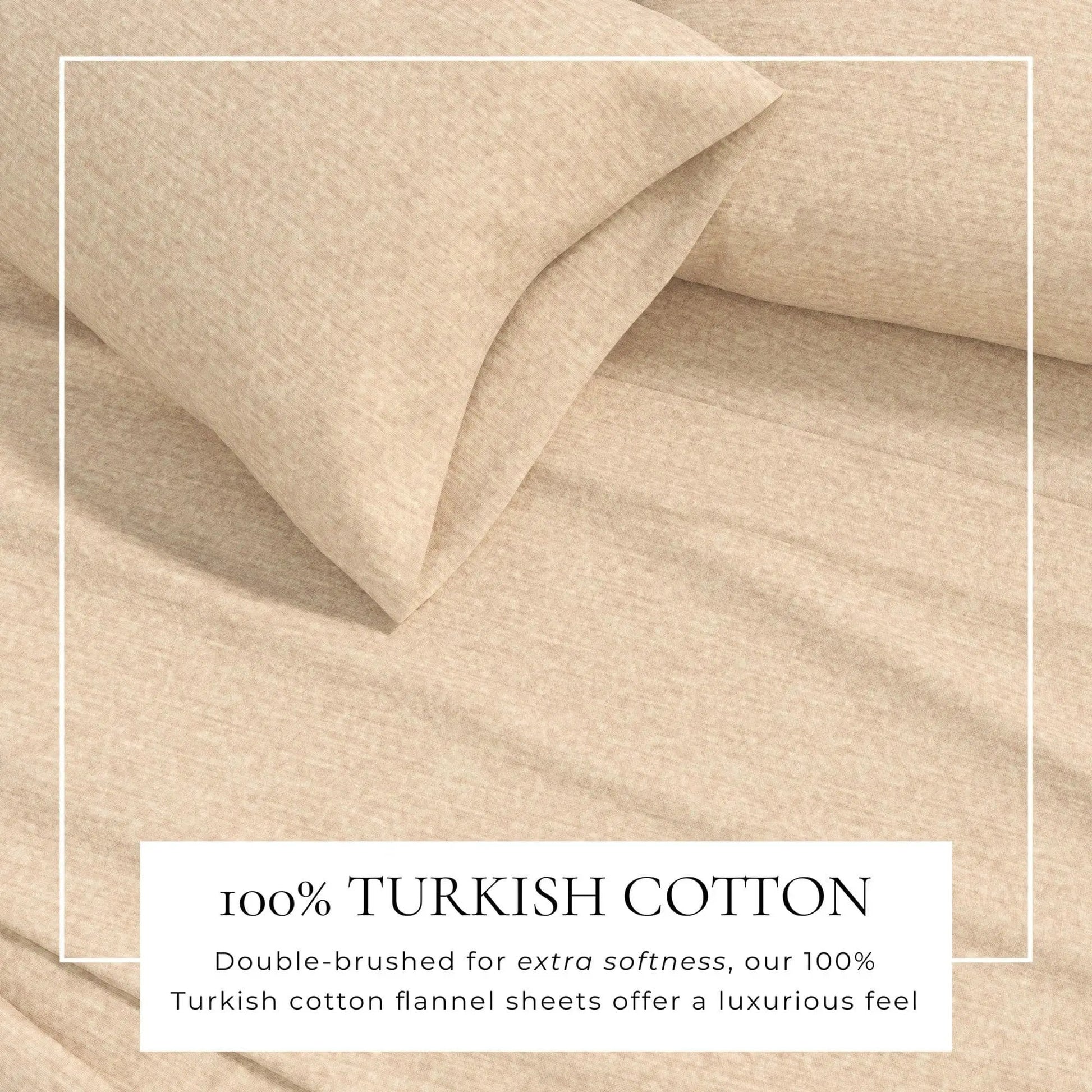 Heathered Solid Cotton Blend Flannel Sheet Set - Anders Collection from PriceLows™
