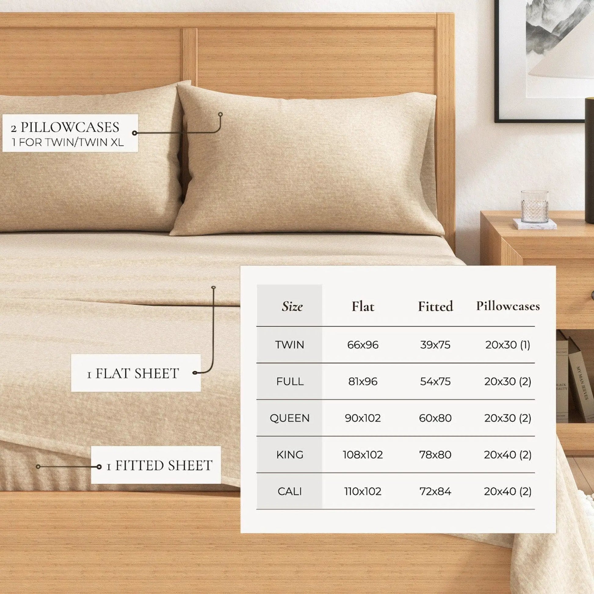 Heathered Solid Cotton Blend Flannel Sheet Set - Anders Collection from PriceLows™
