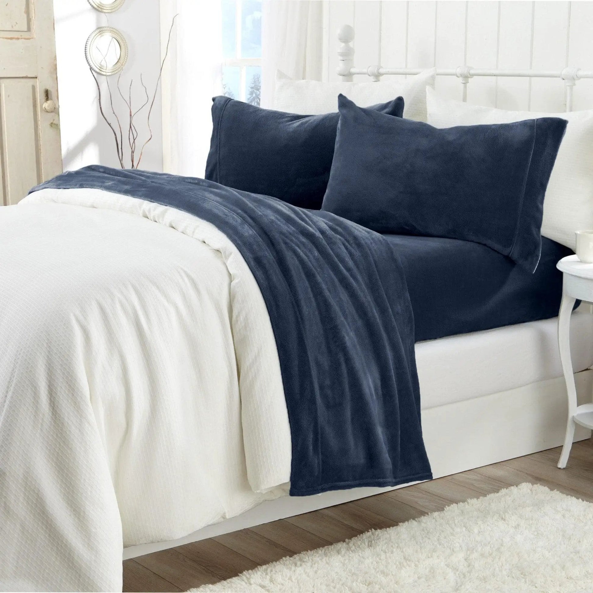 Solid Jewel-Toned Plush Sheet - Velvet Luxe Collection from PriceLows™