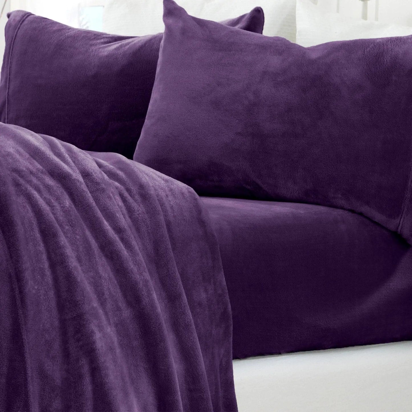 Solid Jewel-Toned Plush Sheet - Velvet Luxe Collection from PriceLows™