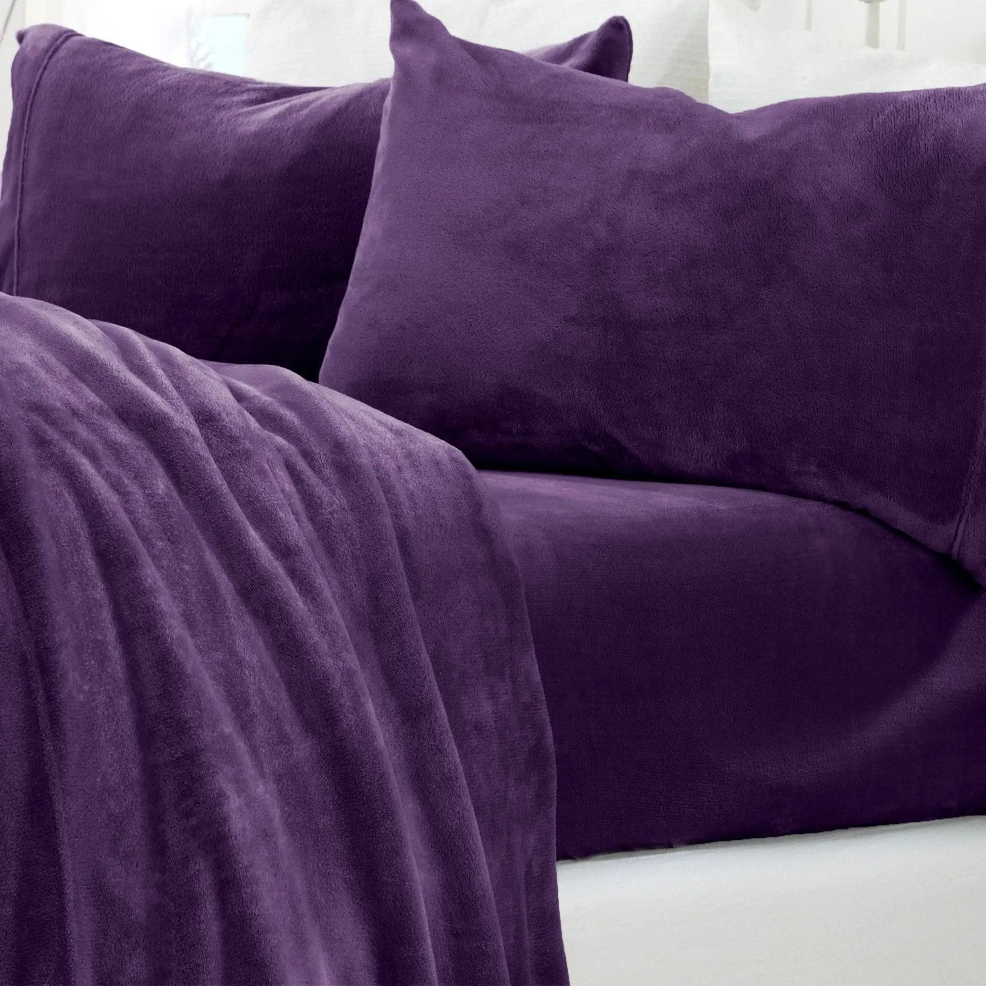 Solid Jewel-Toned Plush Sheet - Velvet Luxe Collection from PriceLows™