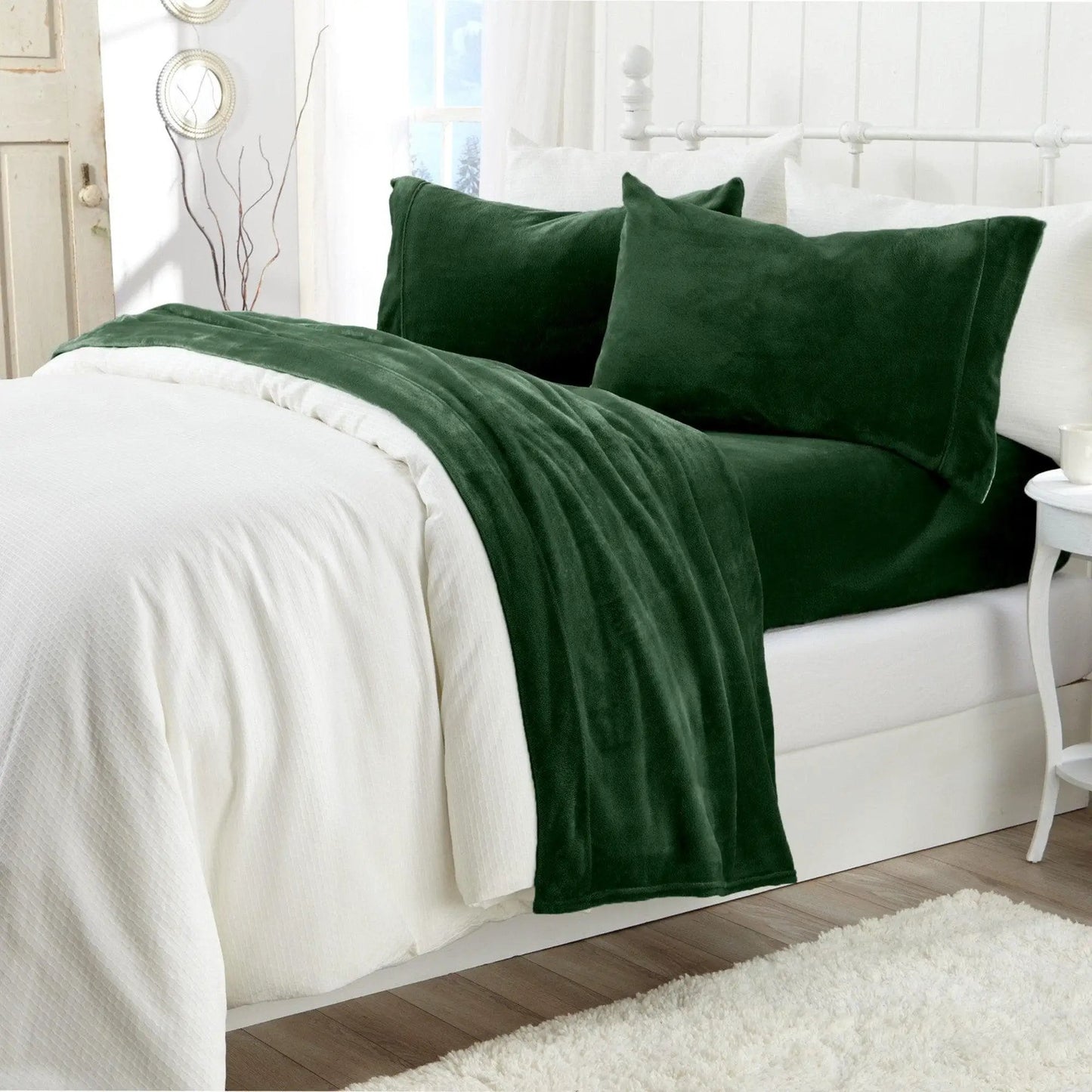 Solid Jewel-Toned Plush Sheet - Velvet Luxe Collection from PriceLows™