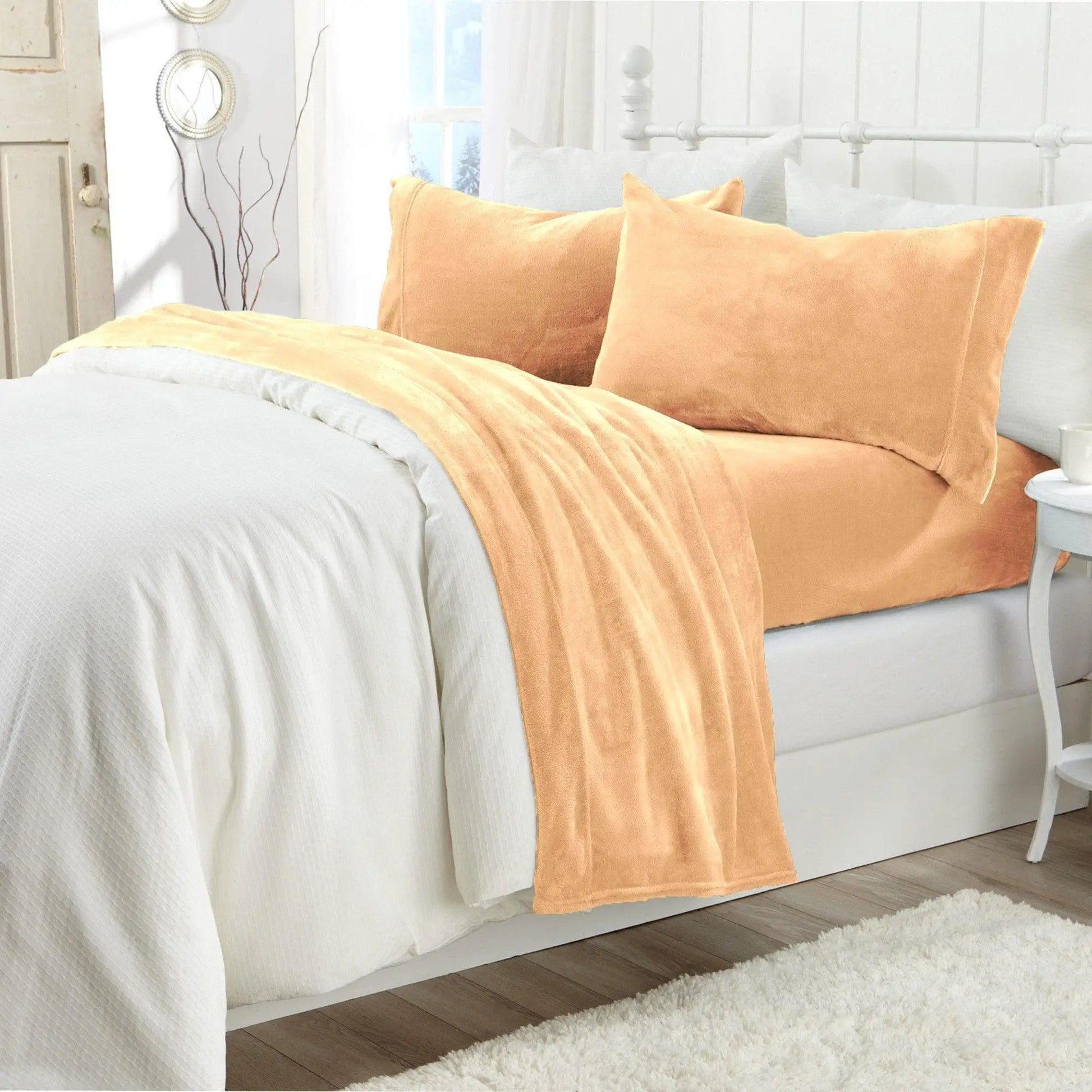 Solid Jewel-Toned Plush Sheet - Velvet Luxe Collection from PriceLows™