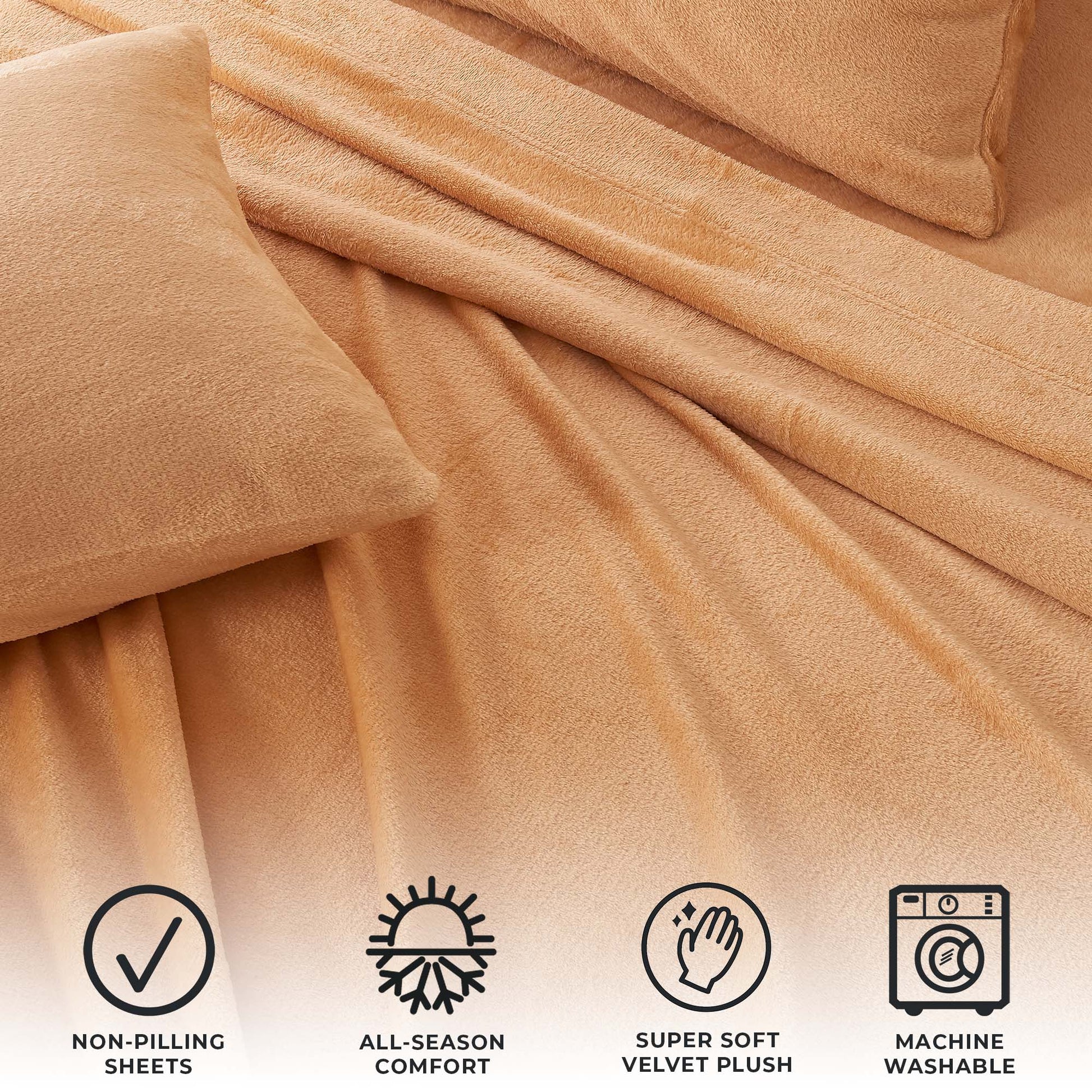 Solid Jewel-Toned Plush Sheet - Velvet Luxe Collection from PriceLows™