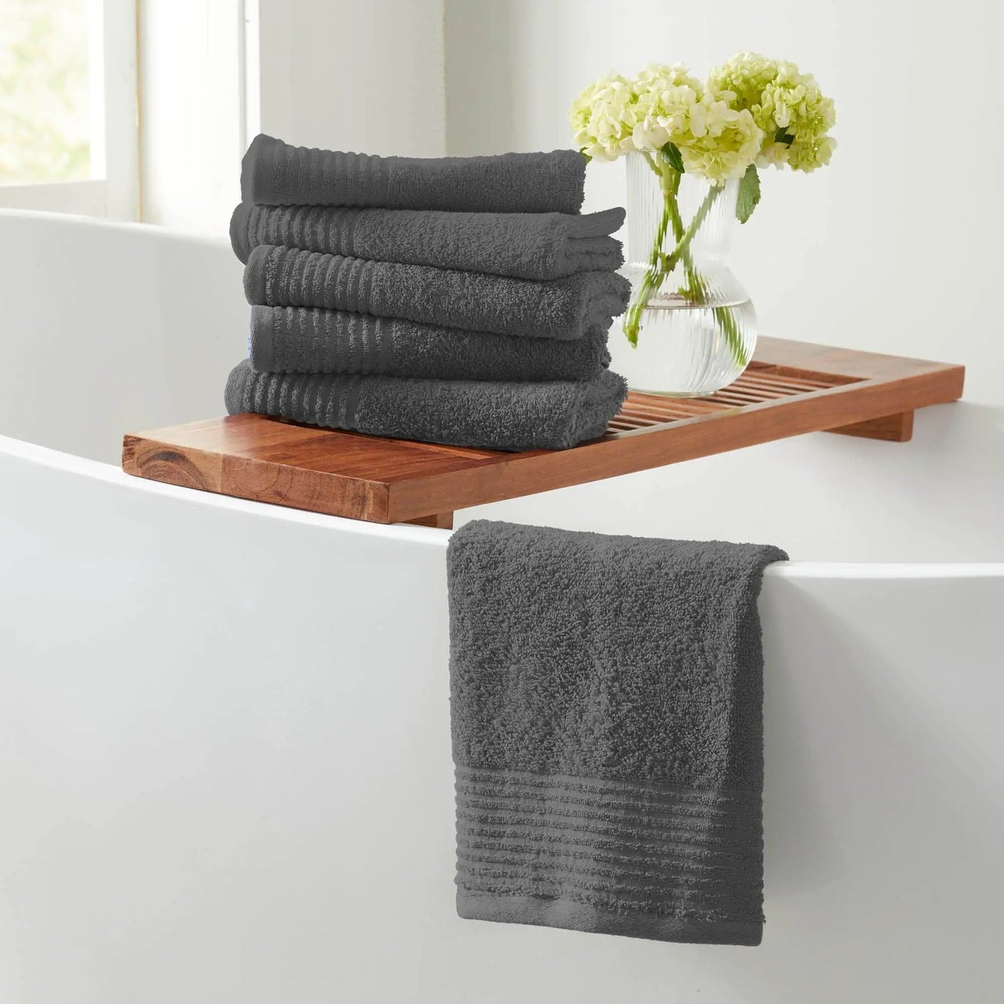 6 Pack Cotton Hand Towels - Kasper Collection from PriceLows™