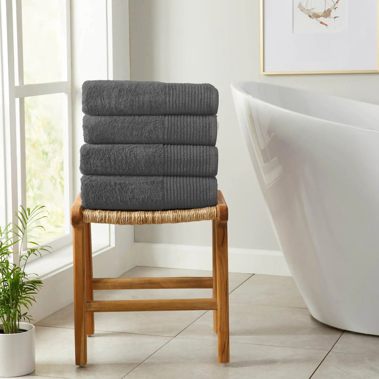 6 Pack Cotton Hand Towels - Kasper Collection from PriceLows™