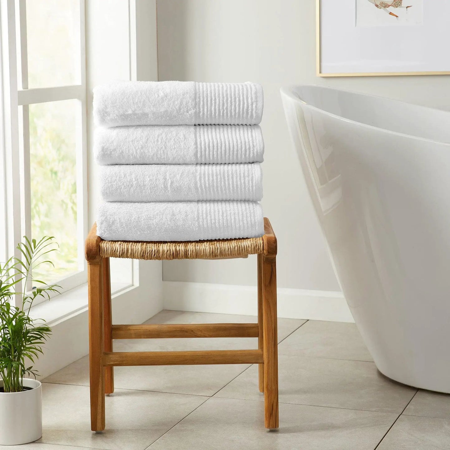 6 Pack Cotton Hand Towels - Kasper Collection from PriceLows™
