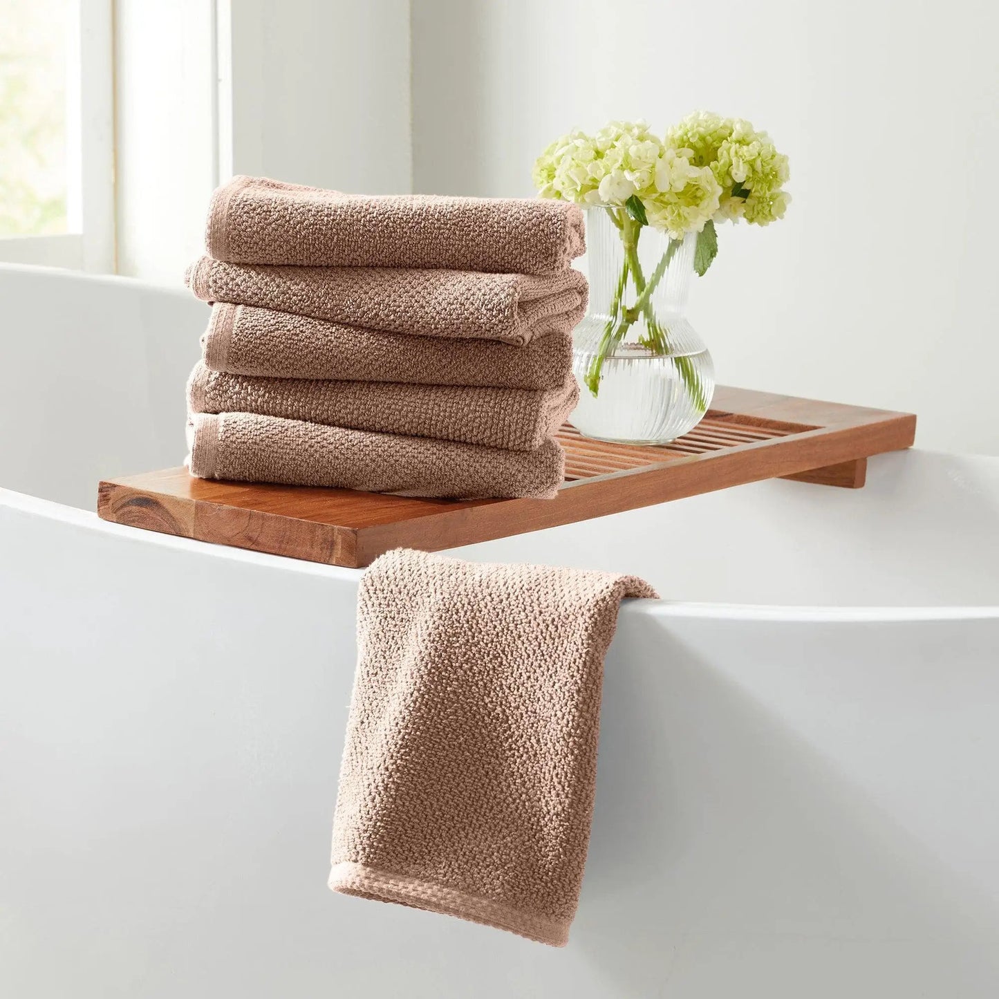 6 Piece Set Cotton Bath Towels - Kasper Collection from PriceLows™