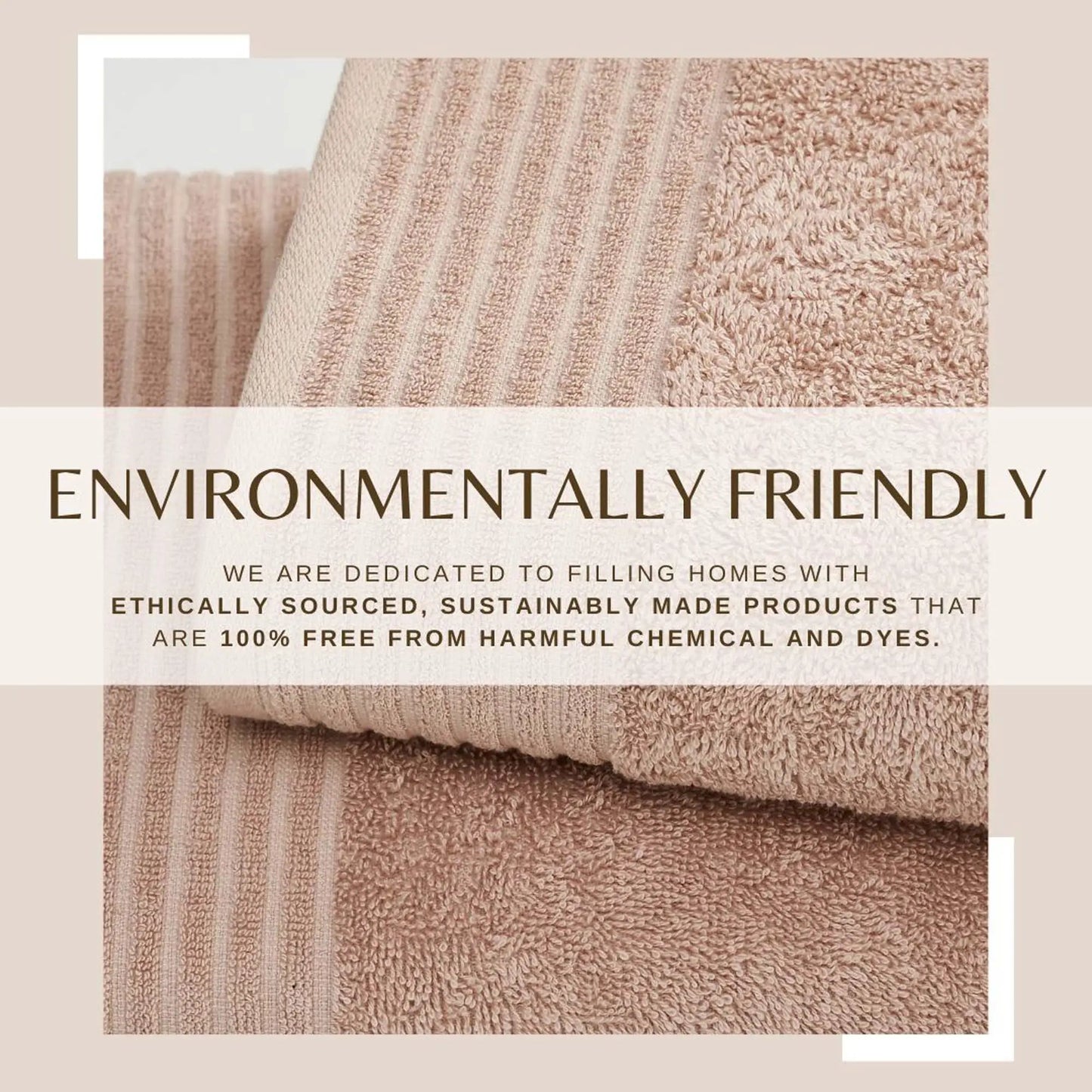 6 Piece Set Cotton Bath Towels - Kasper Collection from PriceLows™