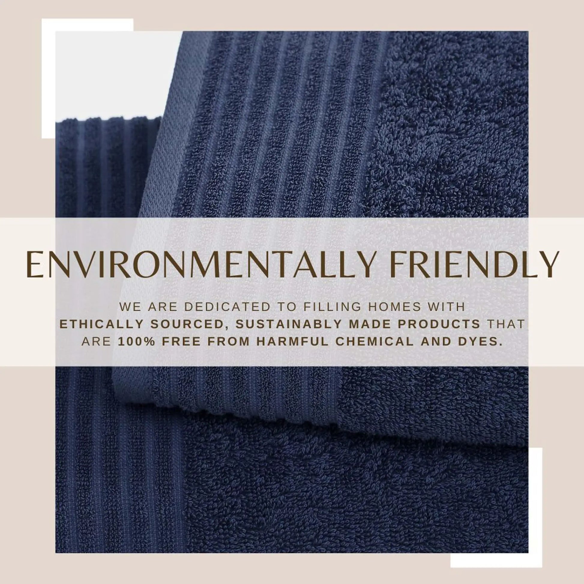 6 Piece Set Cotton Bath Towels - Kasper Collection from PriceLows™