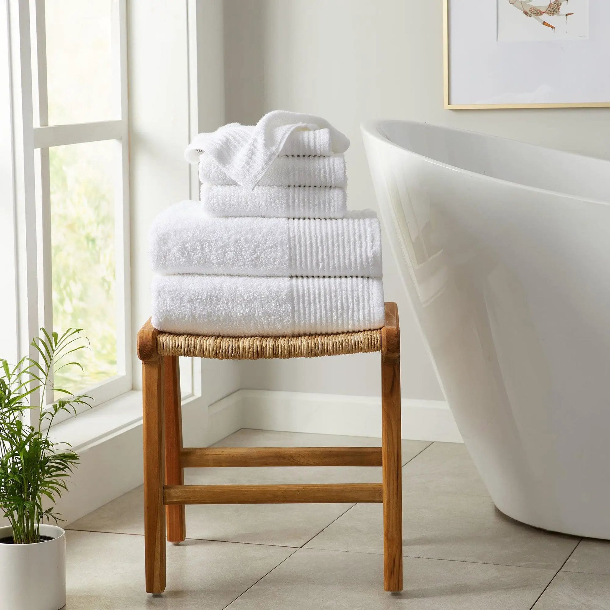 6 Piece Set Cotton Bath Towels - Kasper Collection from PriceLows™
