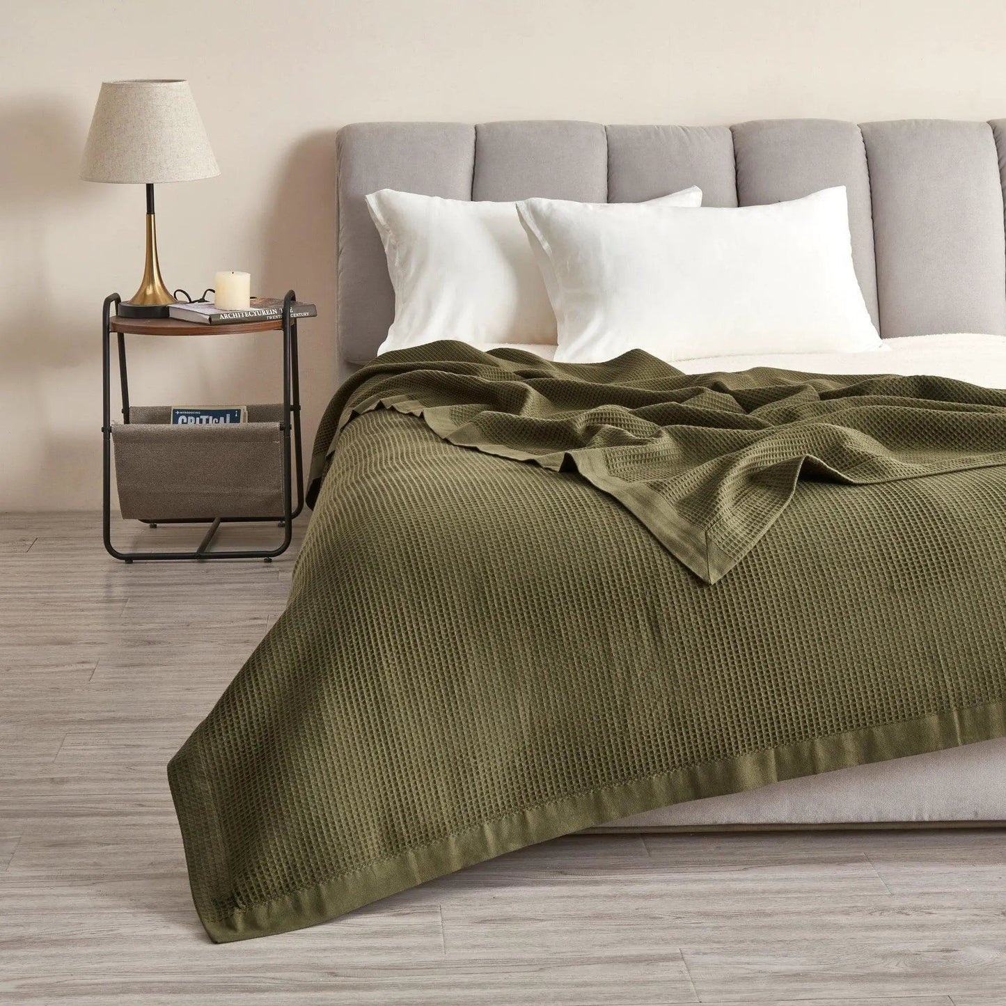 100% Cotton Small Waffle Weave Blanket - Hazel Collection from PriceLows™