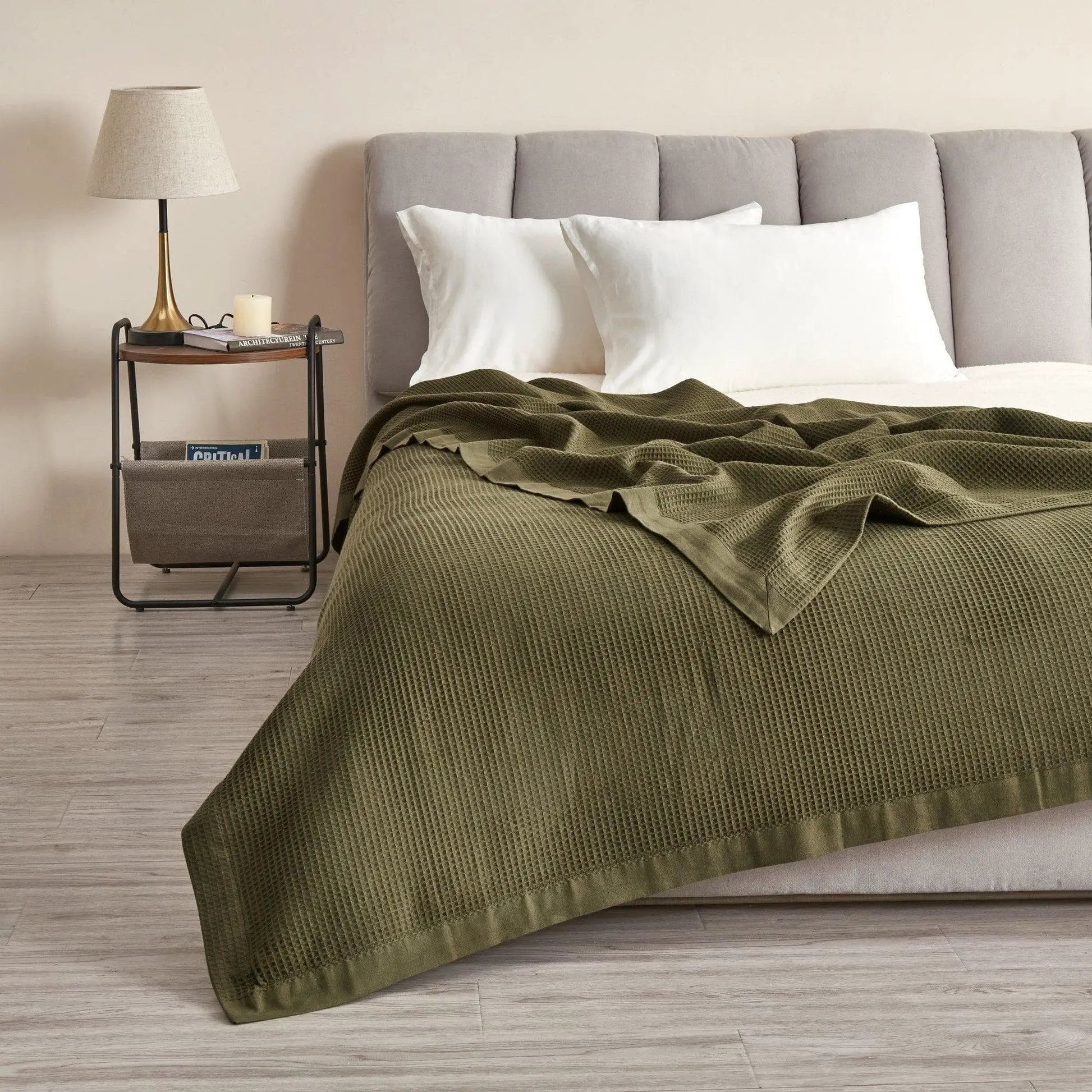 100% Cotton Small Waffle Weave Blanket - Hazel Collection from PriceLows™