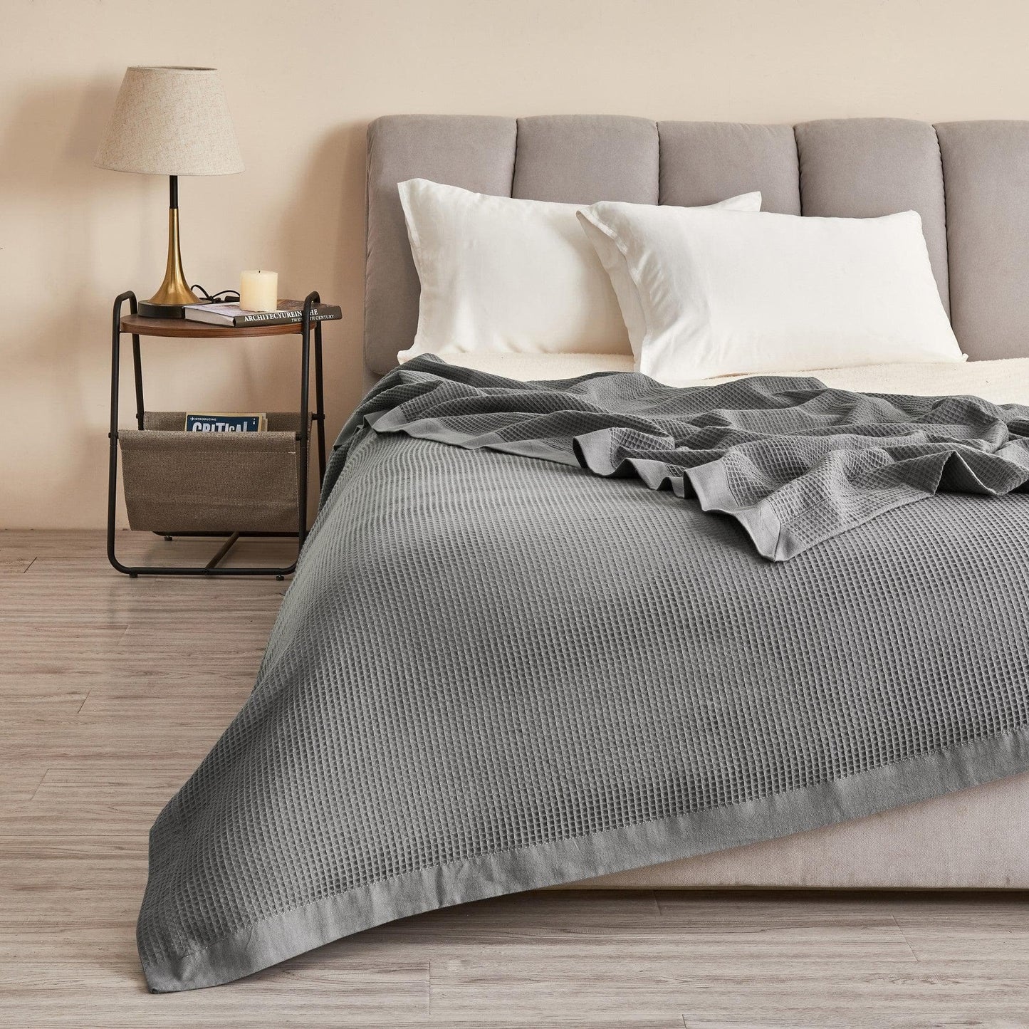 100% Cotton Small Waffle Weave Blanket - Hazel Collection from PriceLows™