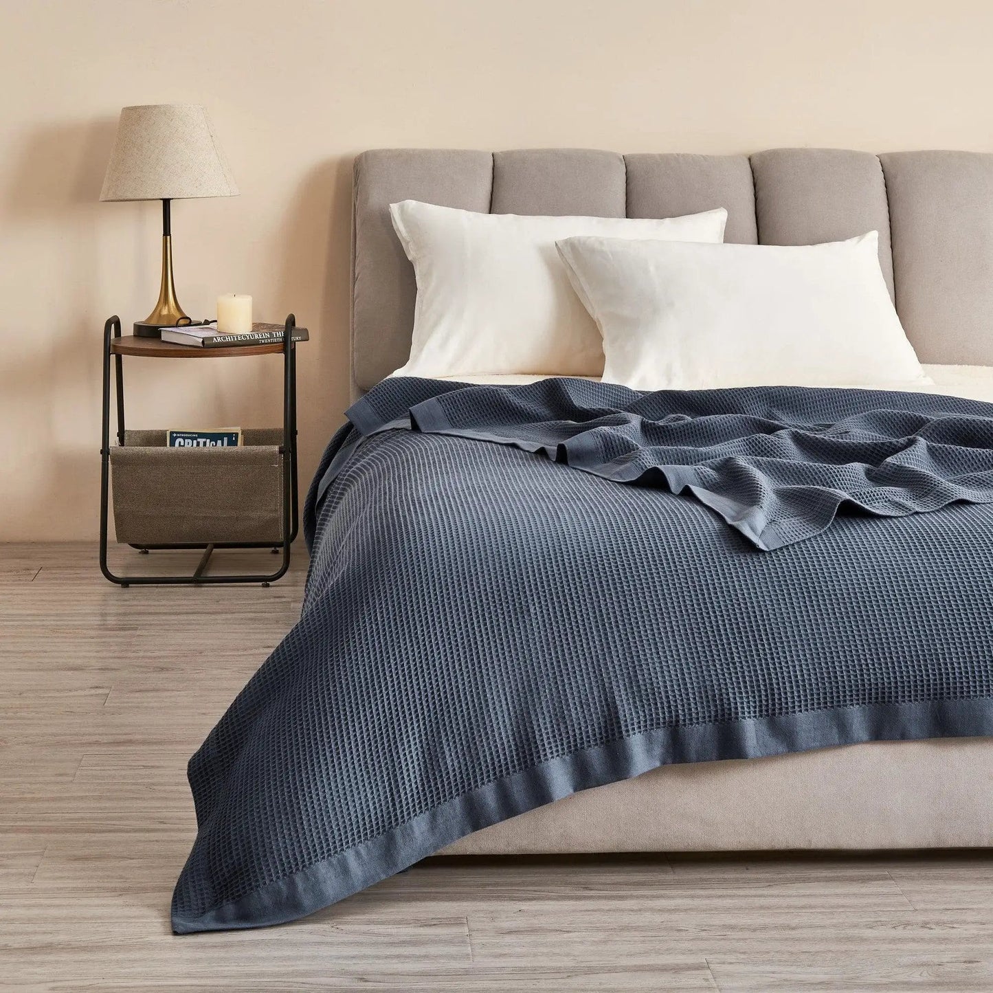 100% Cotton Small Waffle Weave Blanket - Hazel Collection from PriceLows™