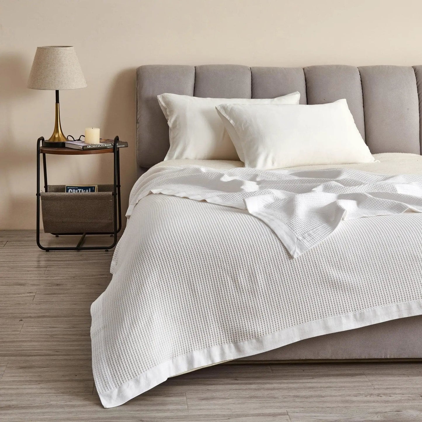 100% Cotton Small Waffle Weave Blanket - Hazel Collection from PriceLows™