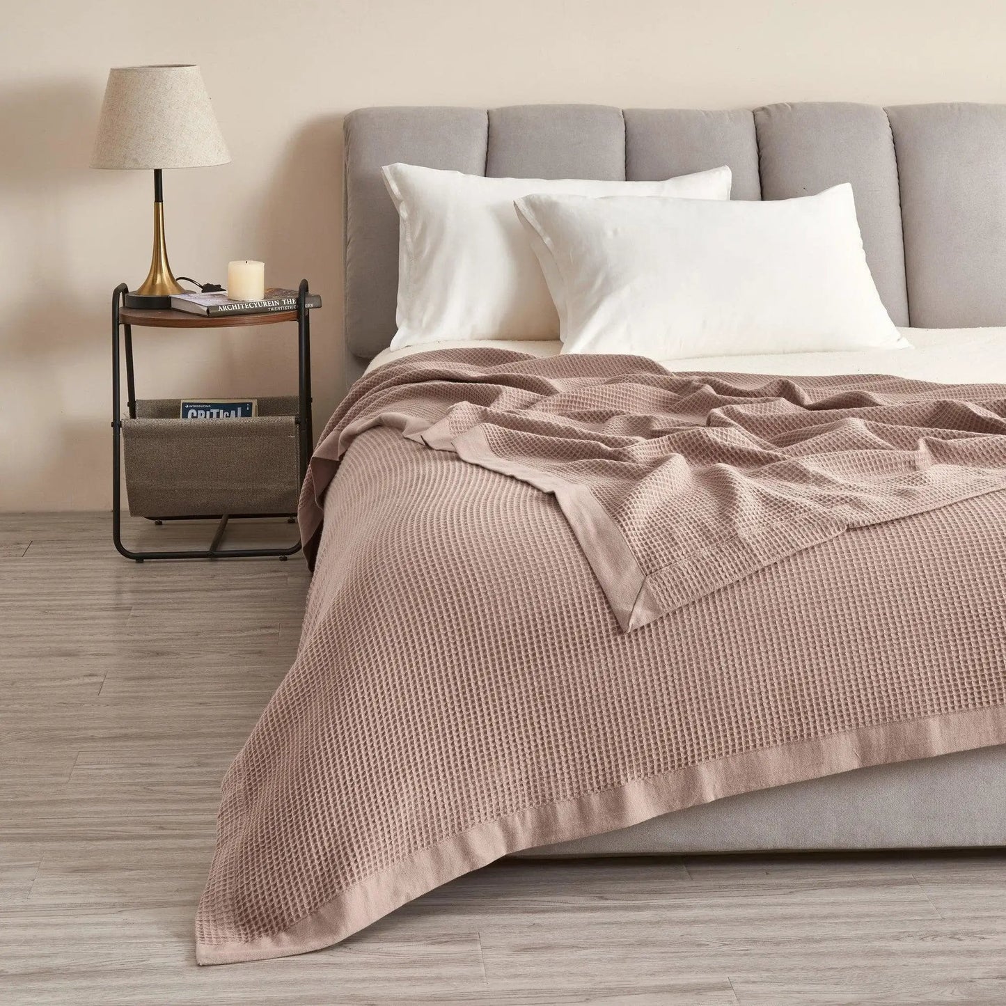 100% Cotton Small Waffle Weave Blanket - Hazel Collection from PriceLows™