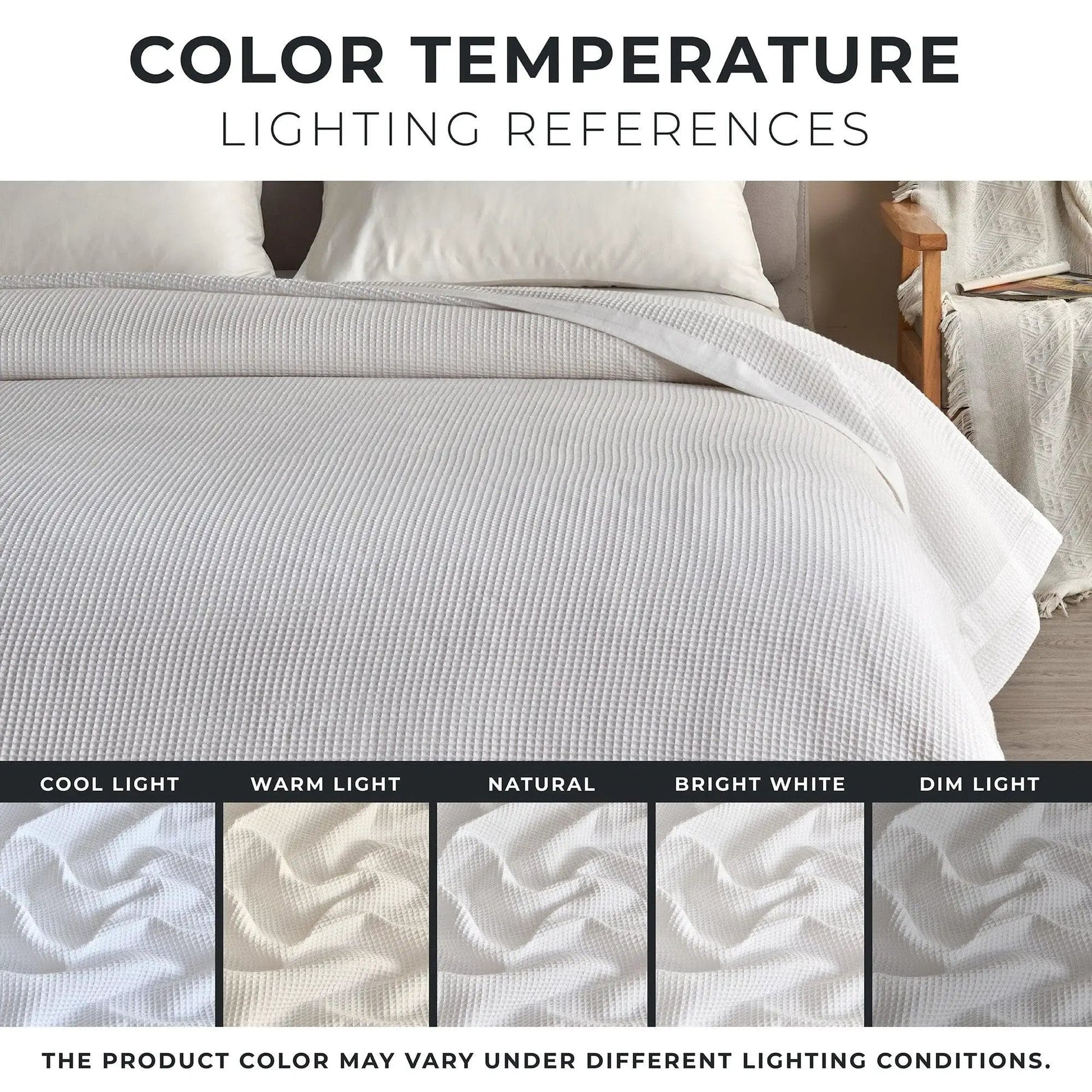 100% Cotton Small Waffle Weave Blanket - Hazel Collection from PriceLows™