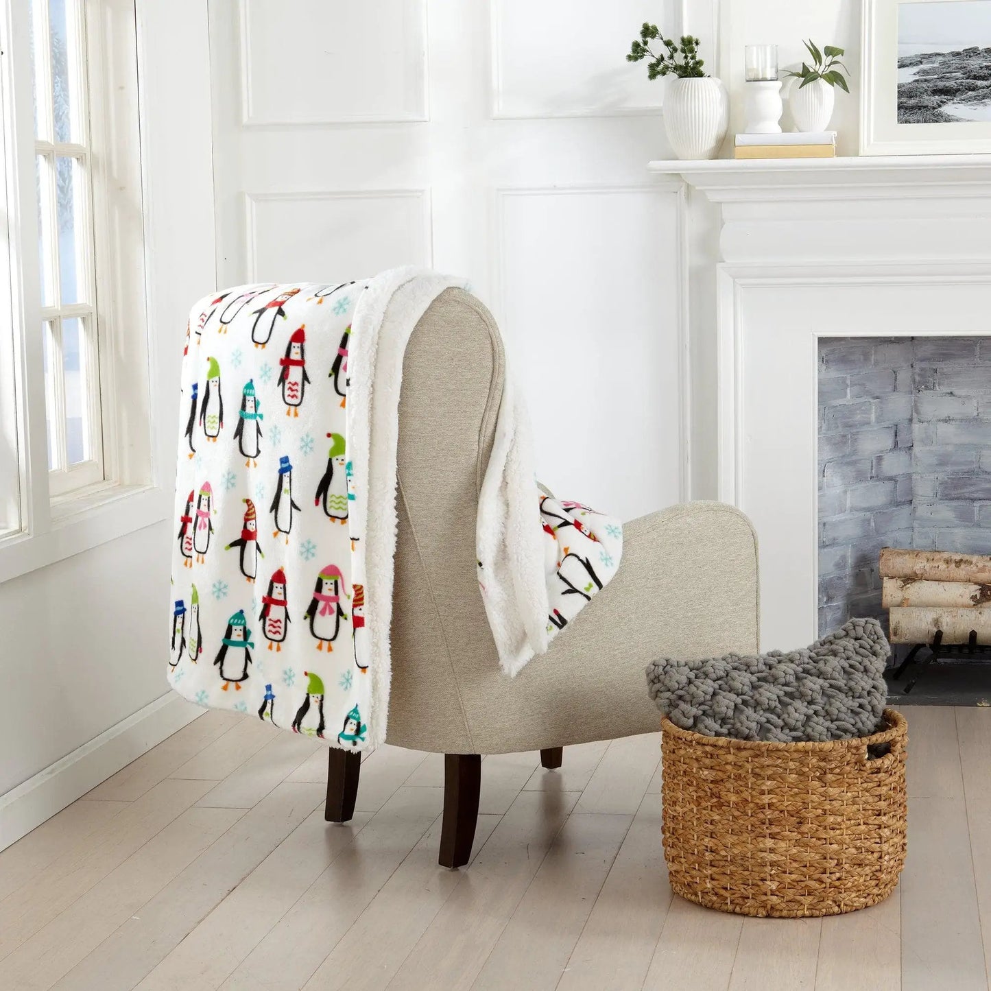 Sherpa Throw Blanket - Eve Collection from PriceLows™